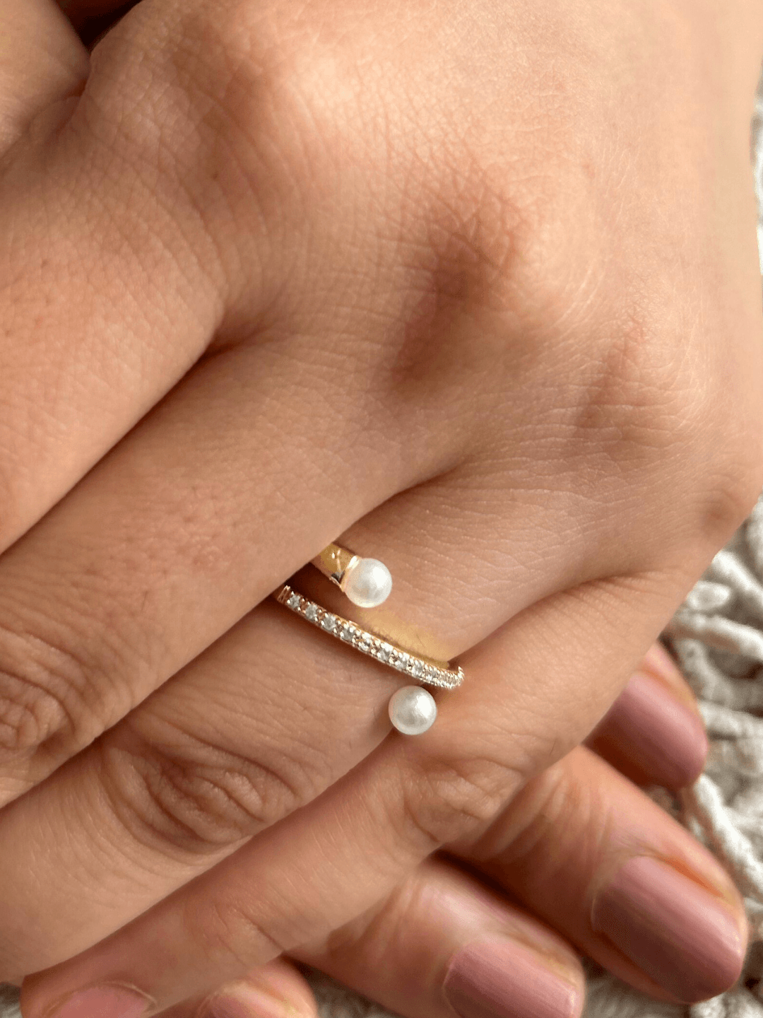 Gemini Pearl Ring - Zeraki Jewels 