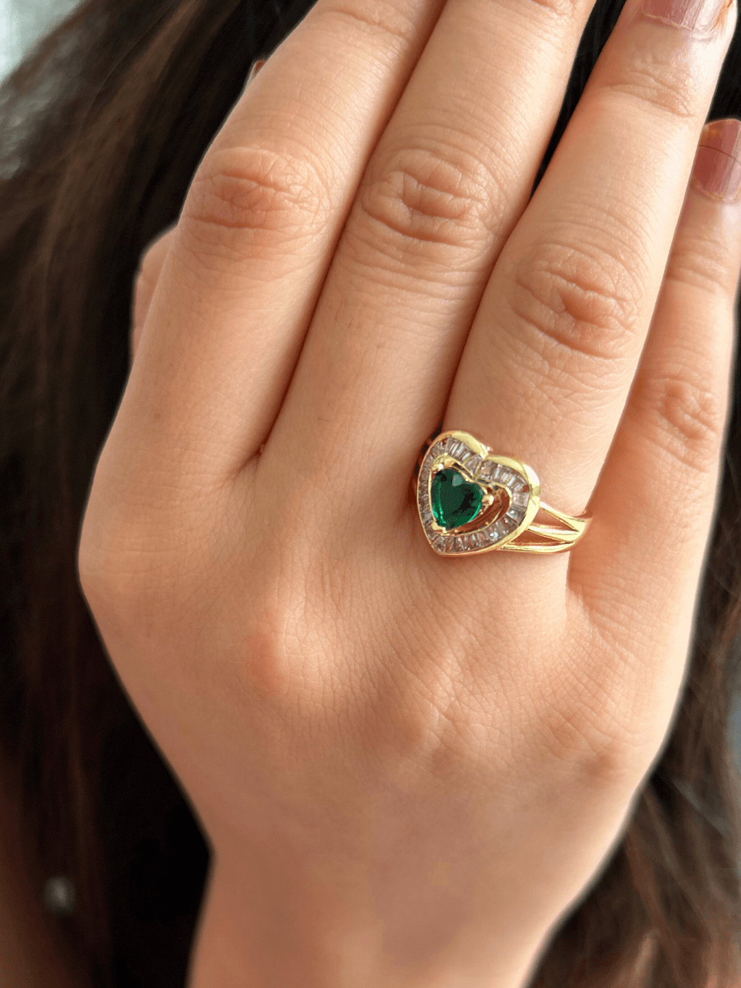 Emerald Heart Ring - Zeraki Jewels 