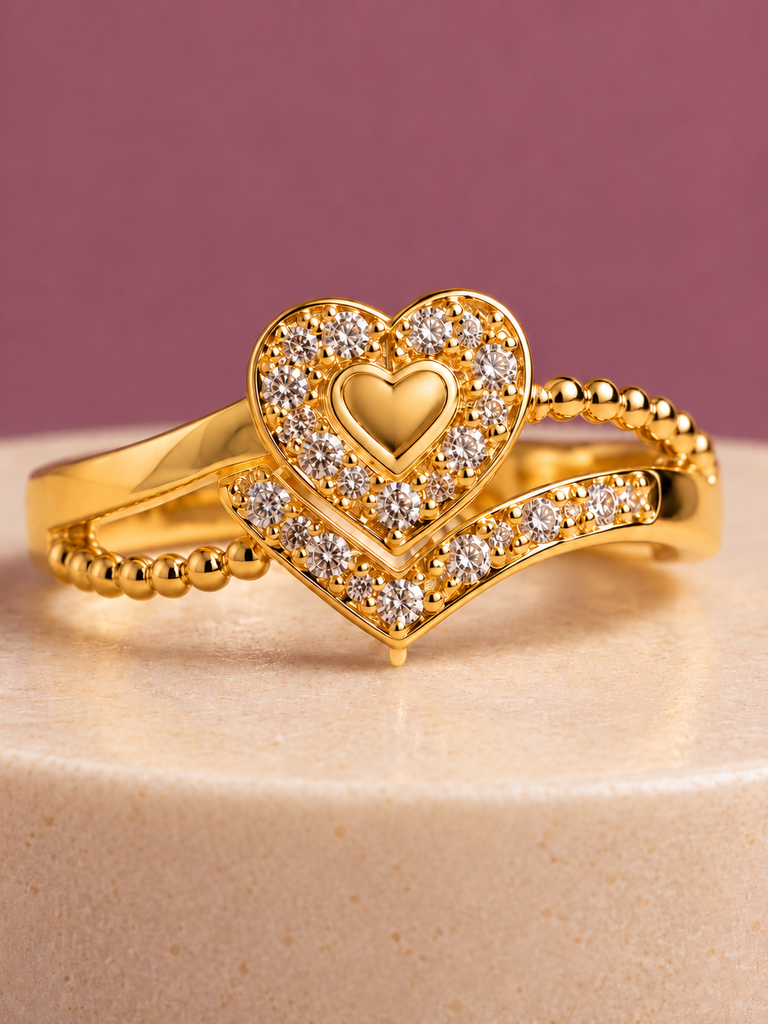 Crimson Adjustable Ring