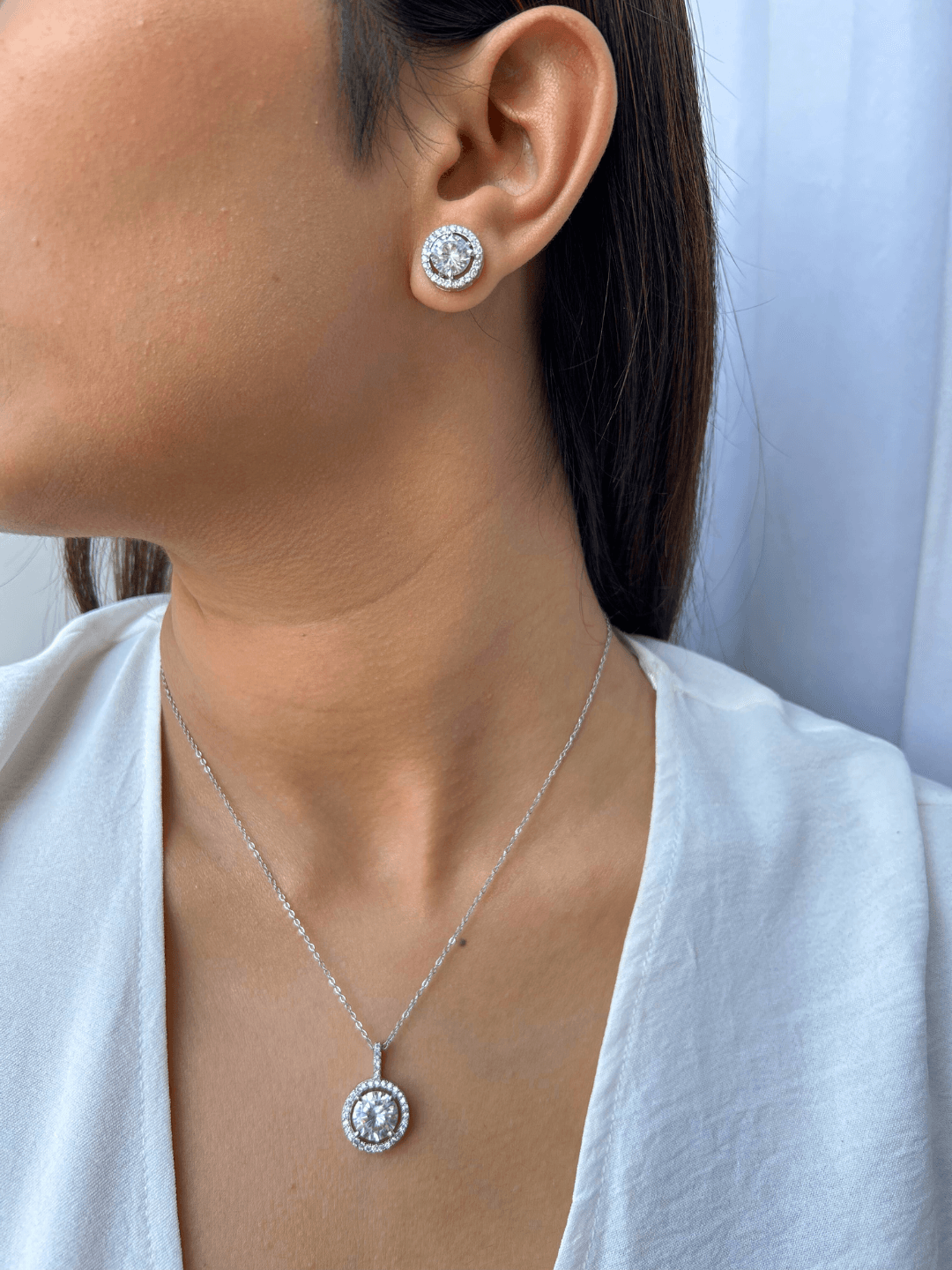 Diamond Solitaire Pendant Set - Zerakijewels