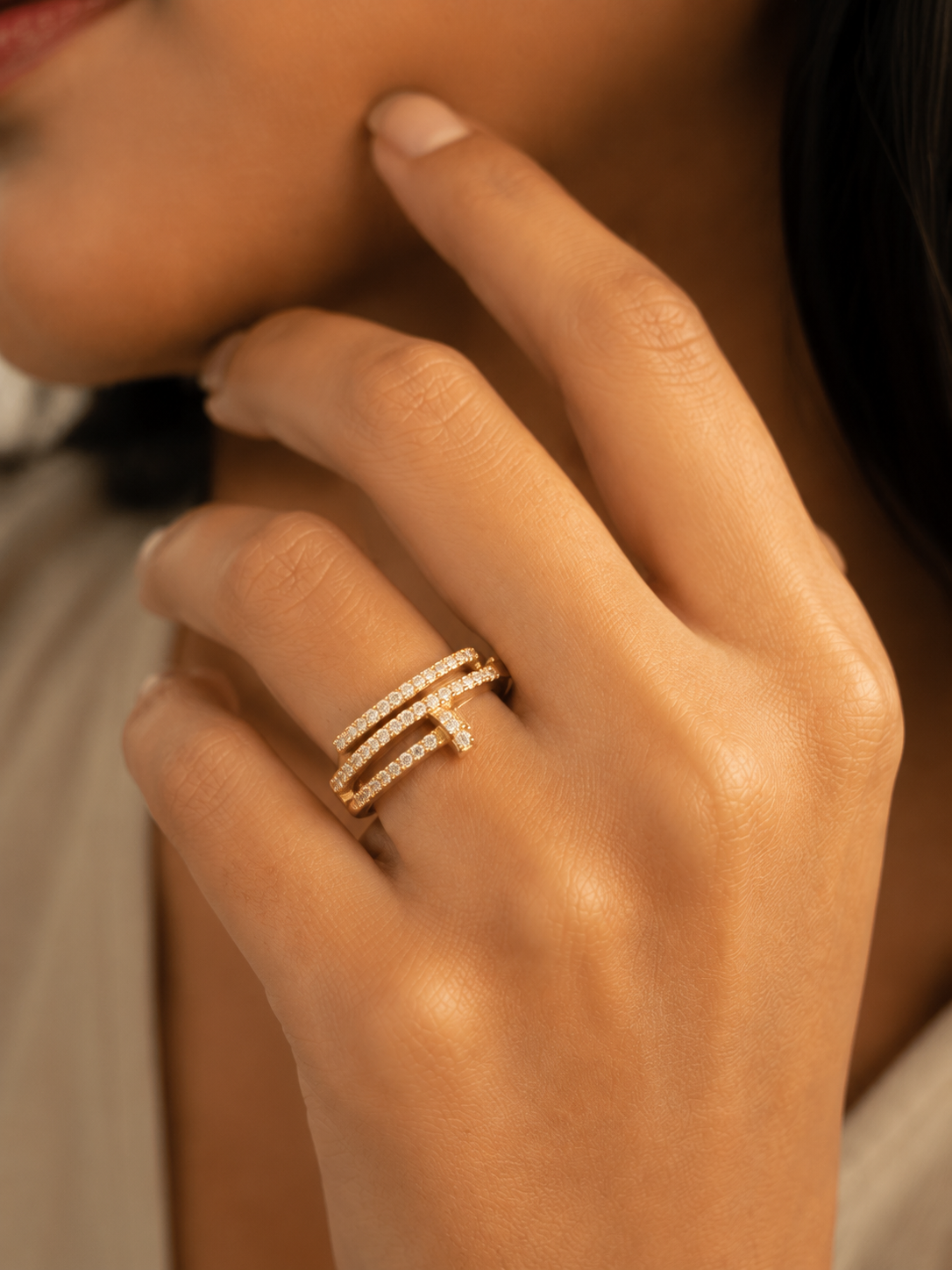 Olive Adjustable Ring