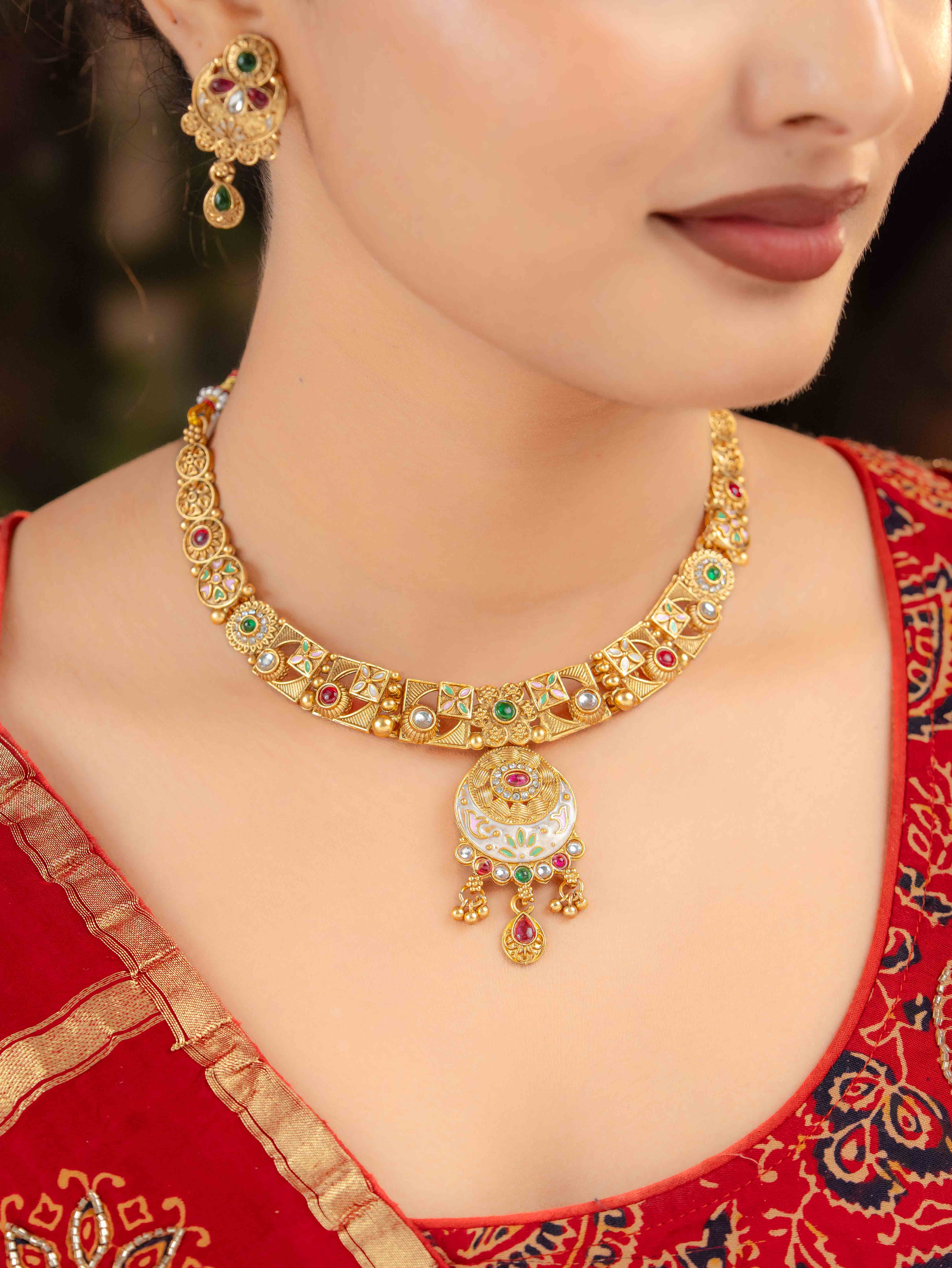 Polki Necklace Set