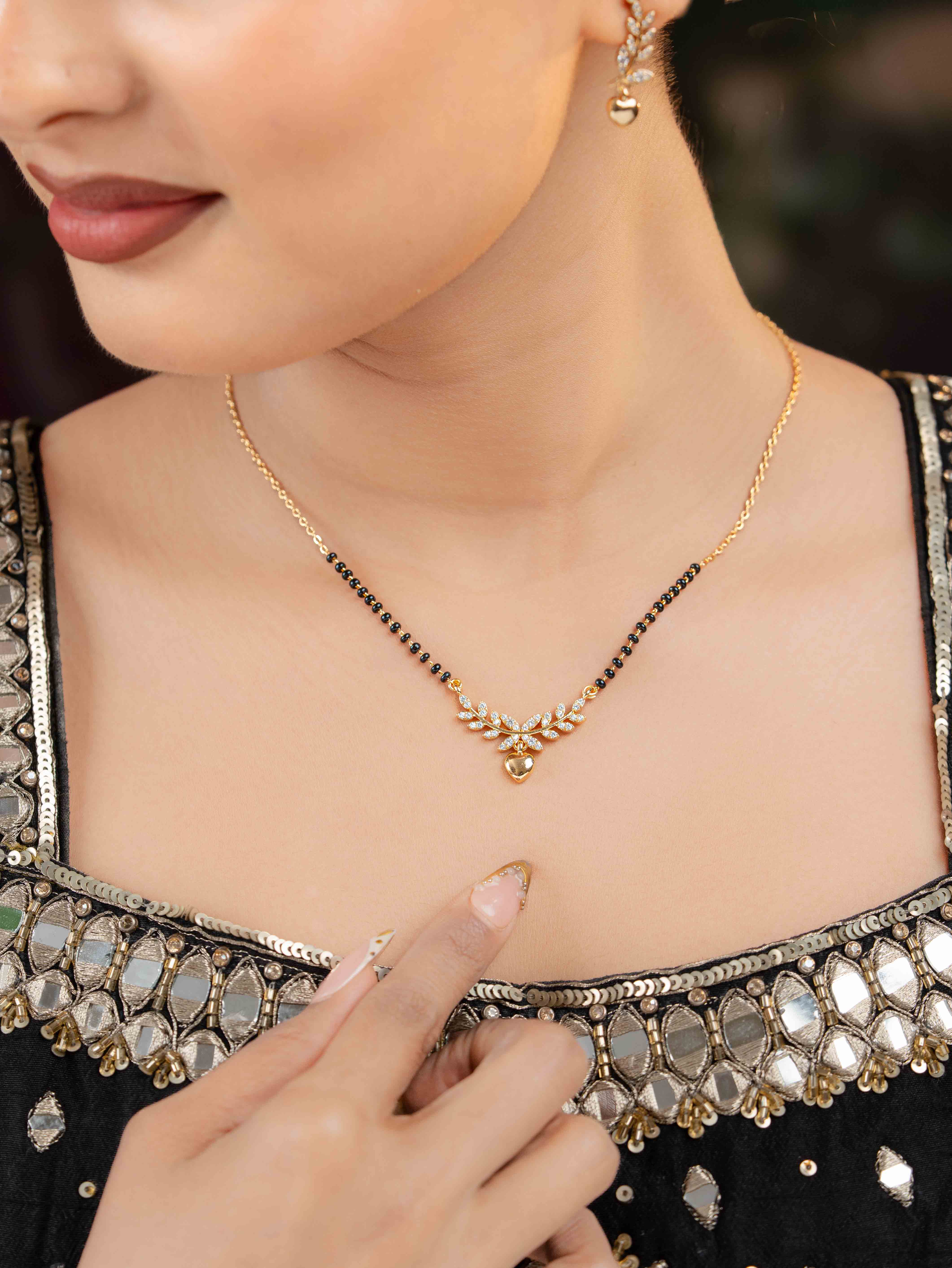 Nora Mangalsutra with Earrings