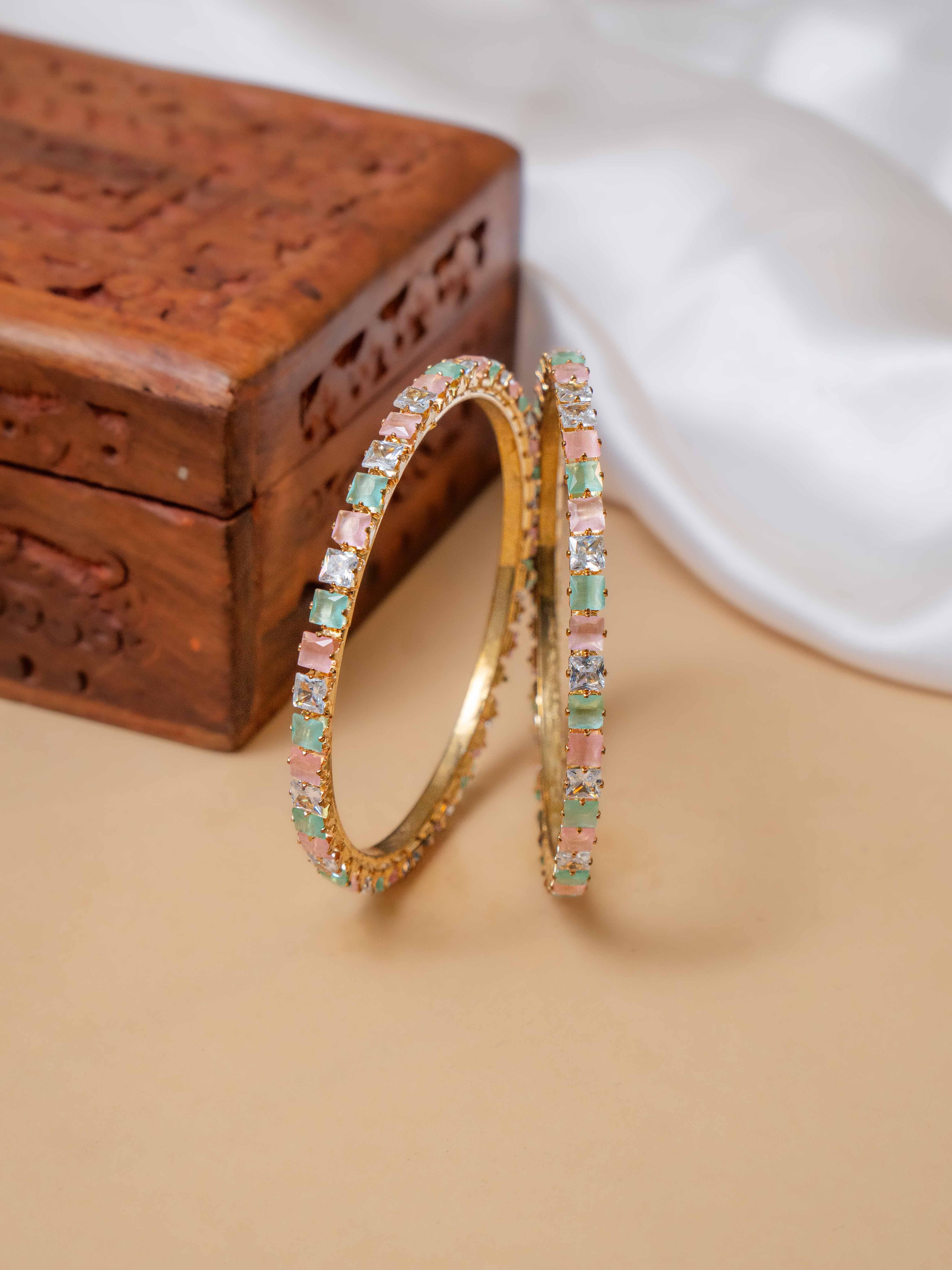 Lustre Diamond Bangle ( Set of 2 )