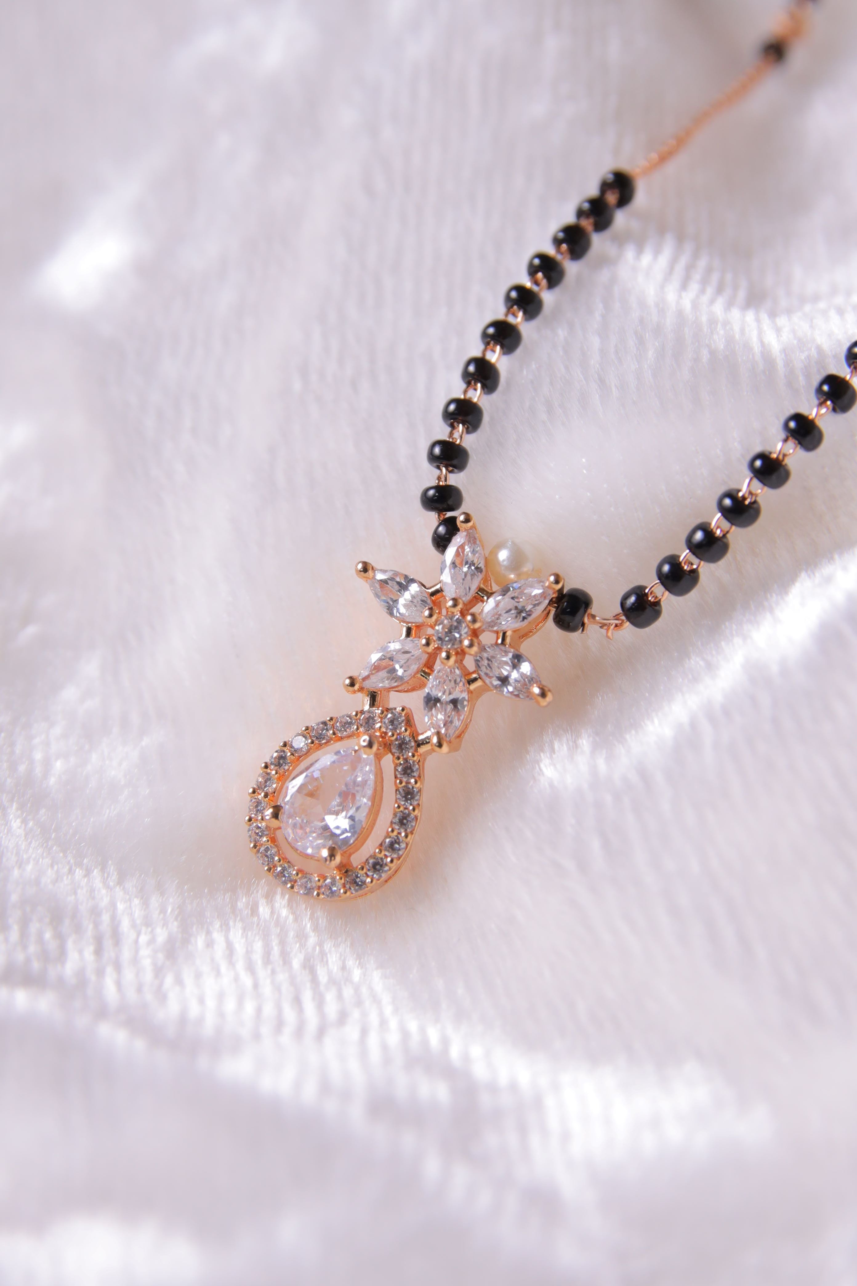 Designer White Diamond Ahana Mangalsutra Buy Online - Zeraki Jewels