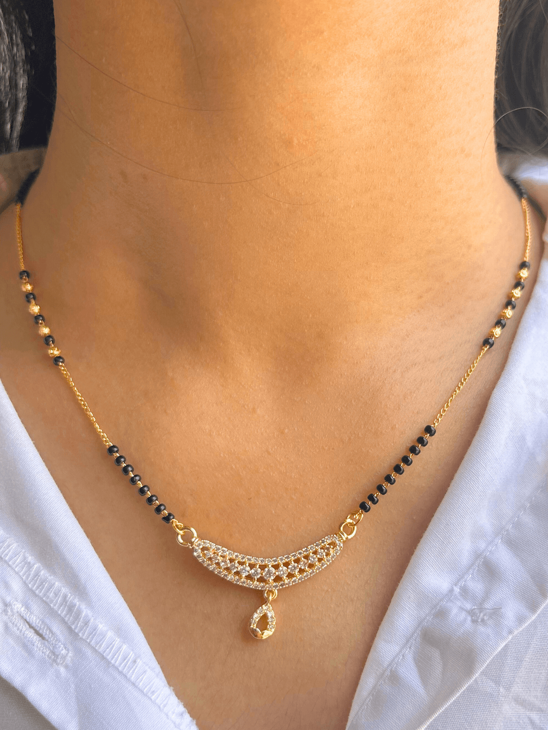 Desinger Black Beads Kimaya Mangalsutra SHop Now Zeraki Jewels