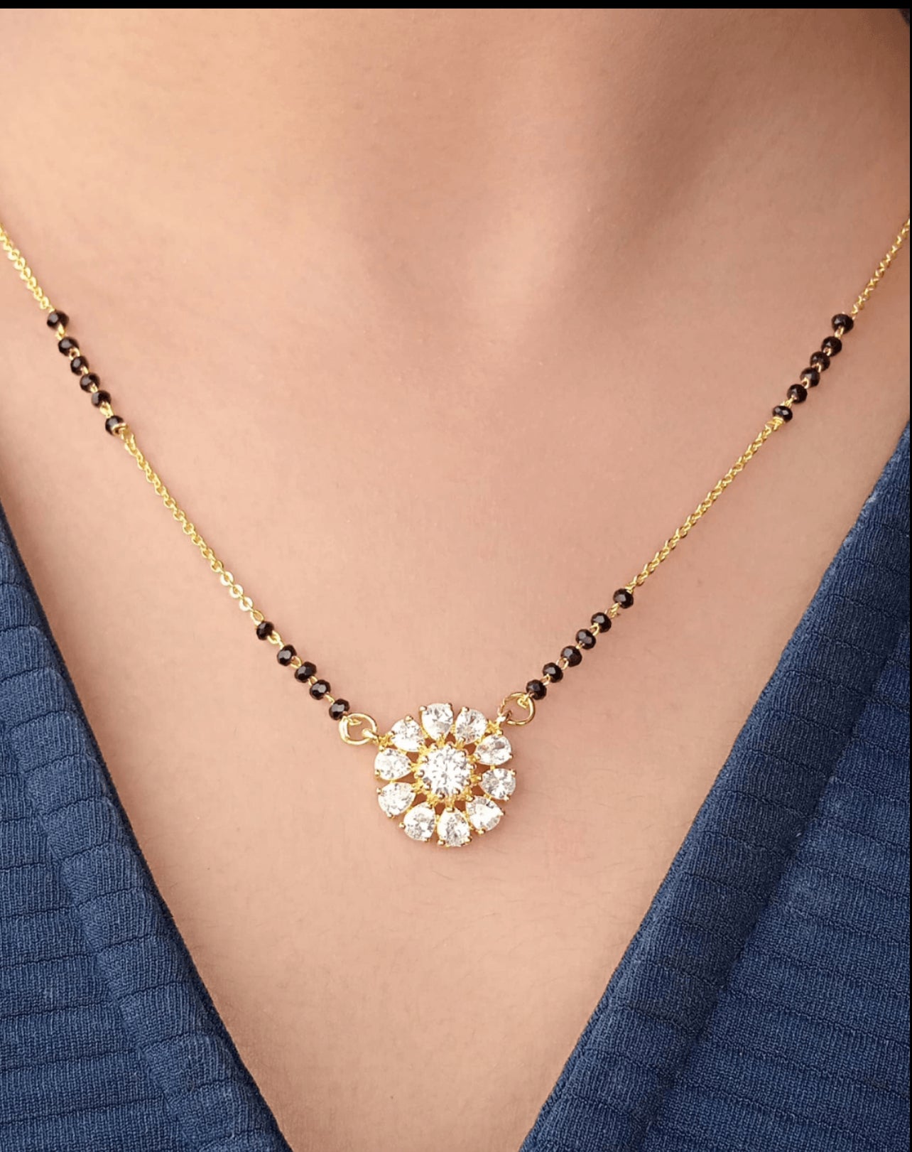 Diamond Blossom Mangalsutra Buy Online - Zeraki Jewels 