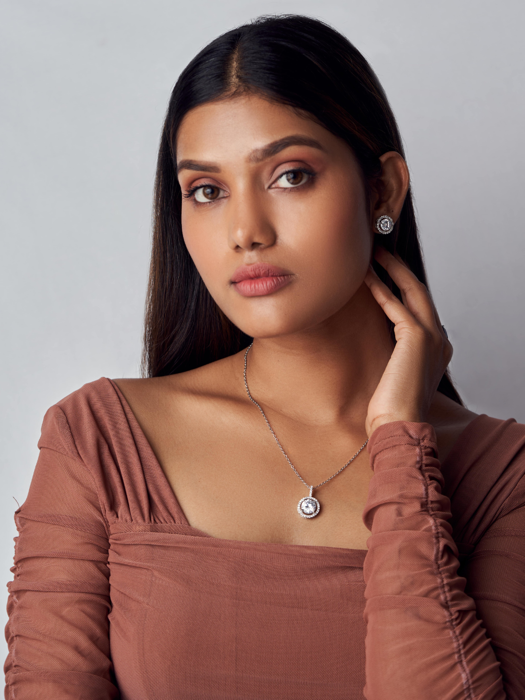 Diamond Solitaire Pendant Set - Zerakijewels