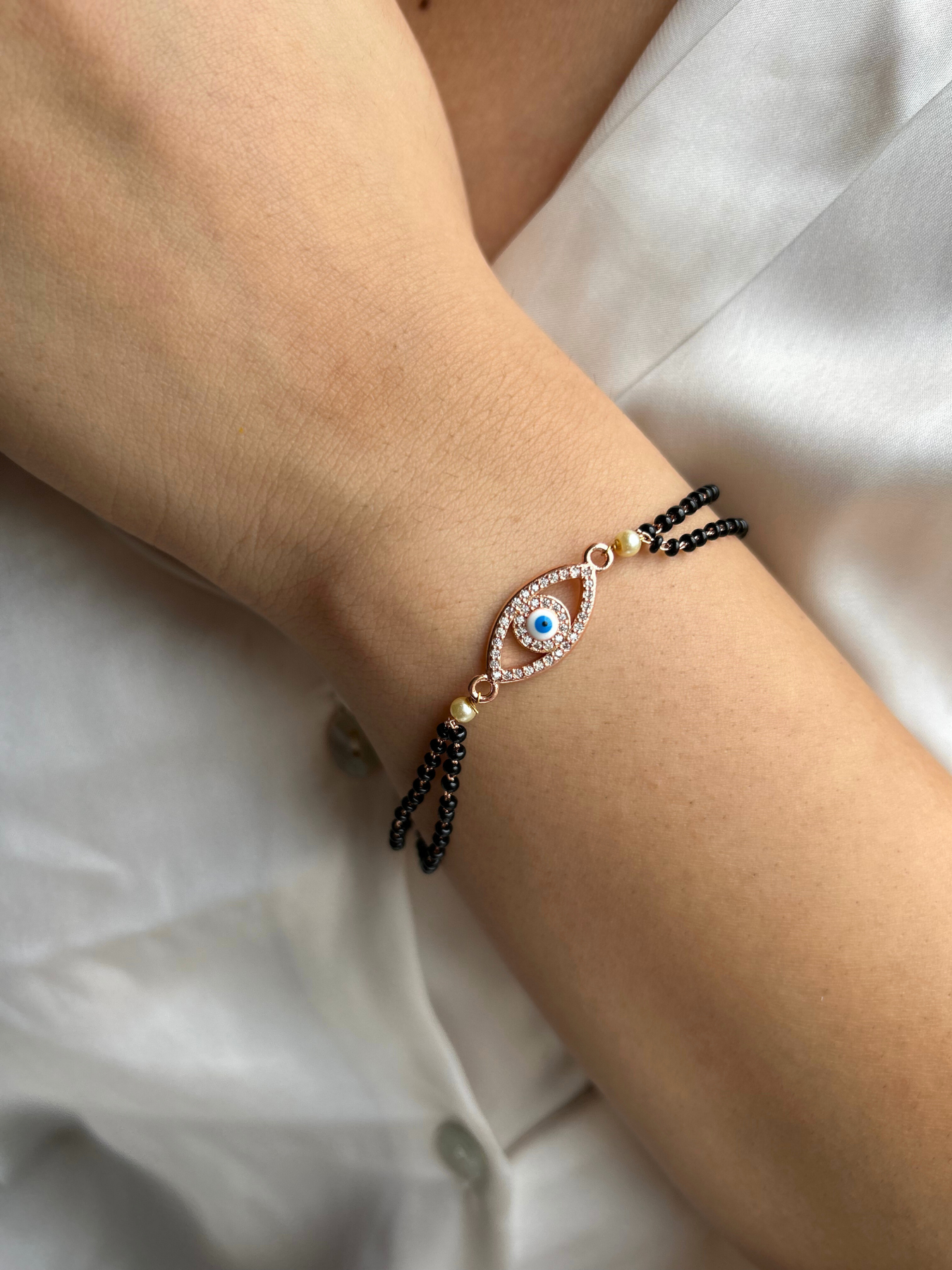 Evil Eye Mangalsutra Bracelet - Zerakijewels