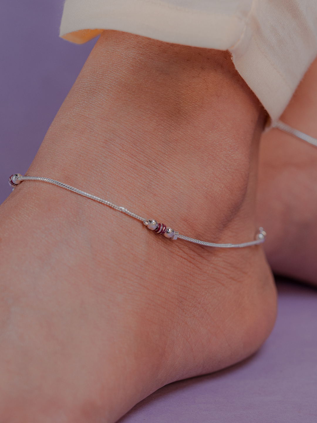 Tanvi Anklet ( Silver Plated Set of 2 )