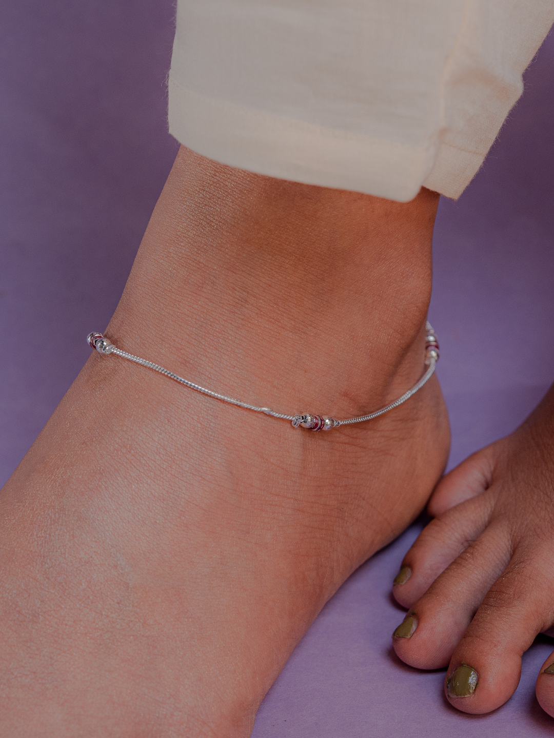 Tanvi Anklet ( Silver Plated Set of 2 )