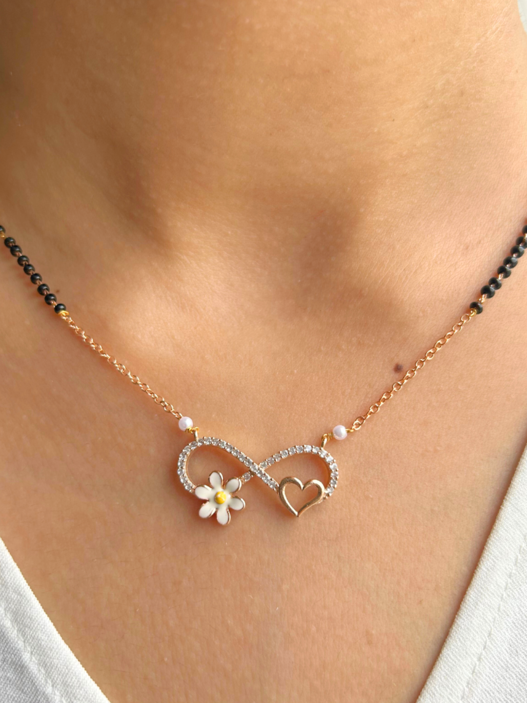 Infinity of Hearts Mangalsutra       (Rose Gold)