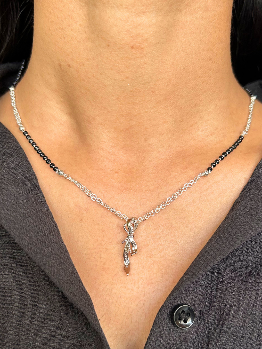 Mary Mangalsutra| Silver Plated