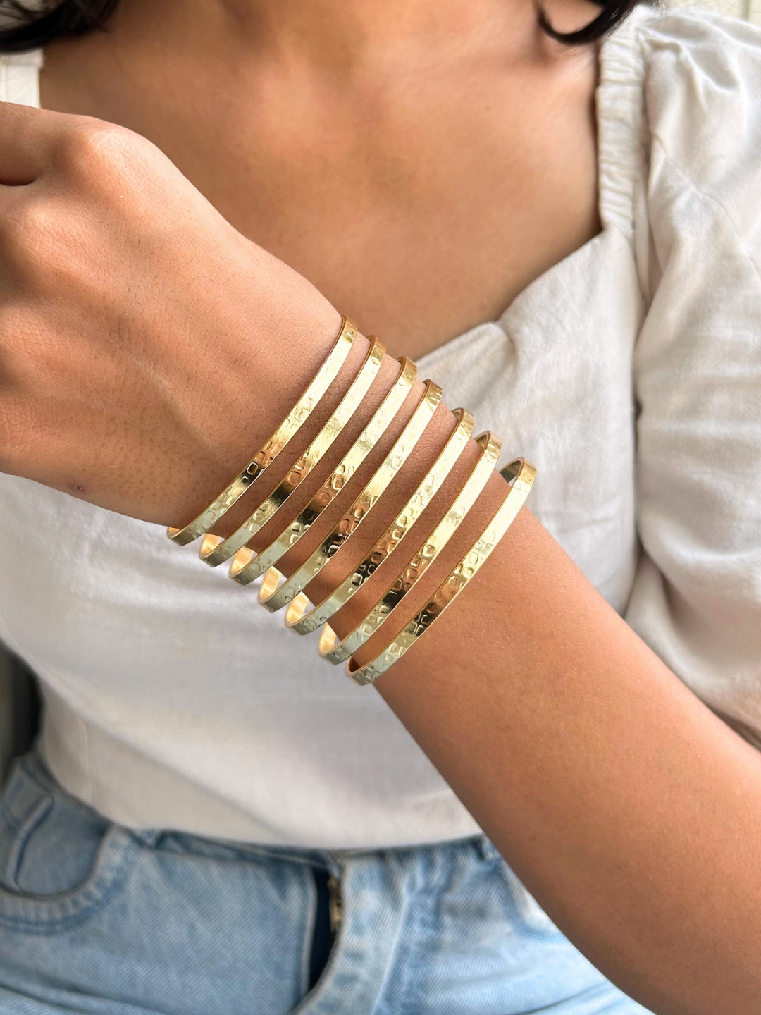 Sun-Kissed Bracelet.  (Gold Plated).