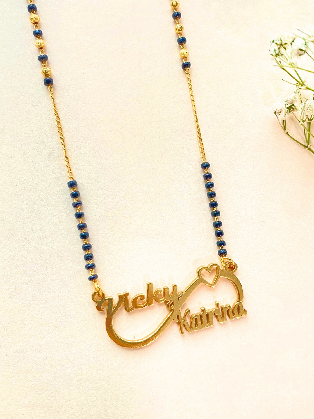 Infinite Love Couple Name Mangalsutra. (Customized Couple Name)