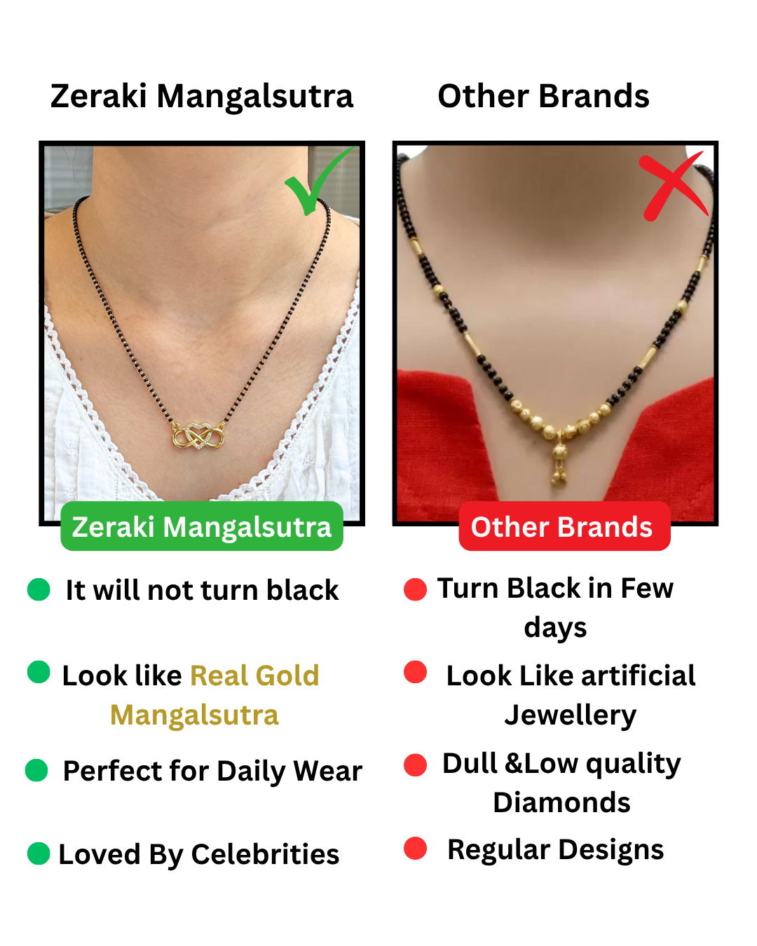 Infinity full Black Beads Mangalsutra