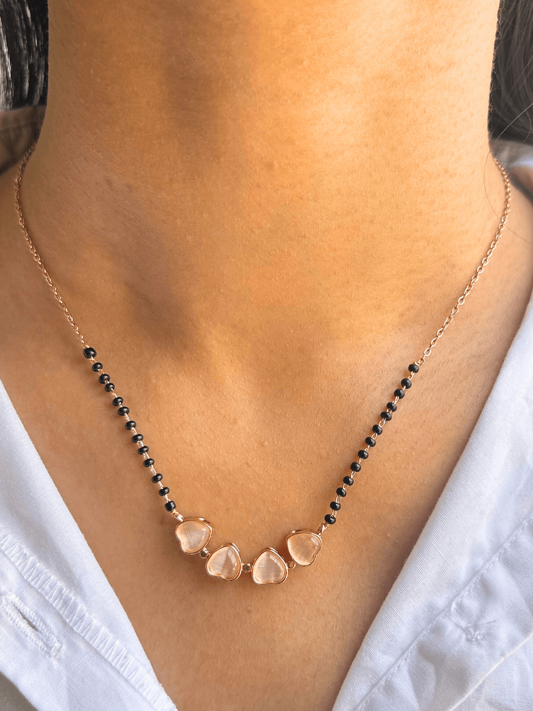 Mother Pearl Clover Mangalsutra