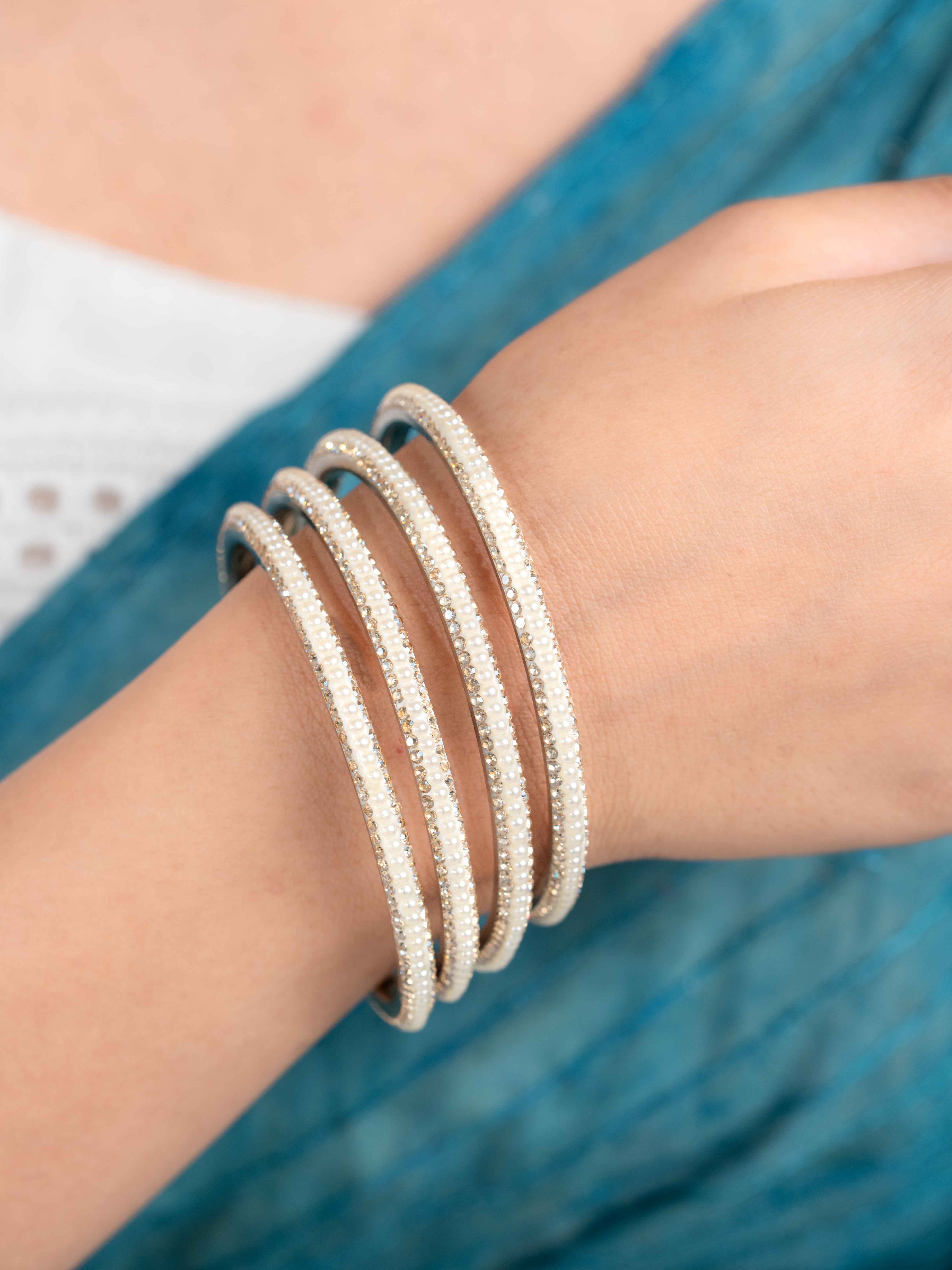 Tenara Diamond Bangle ( Set Of 4)