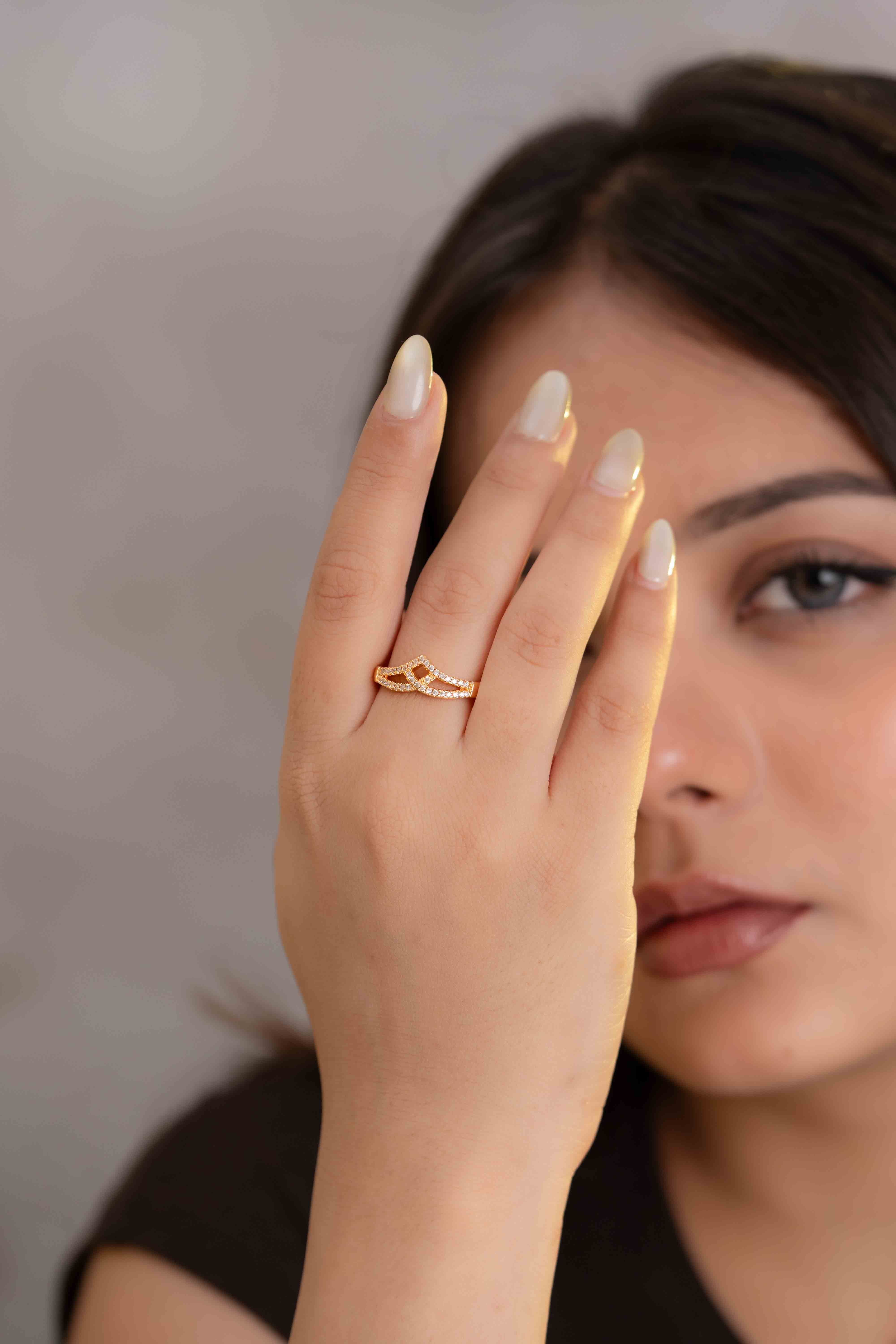 Moon Fern Adjustable Ring