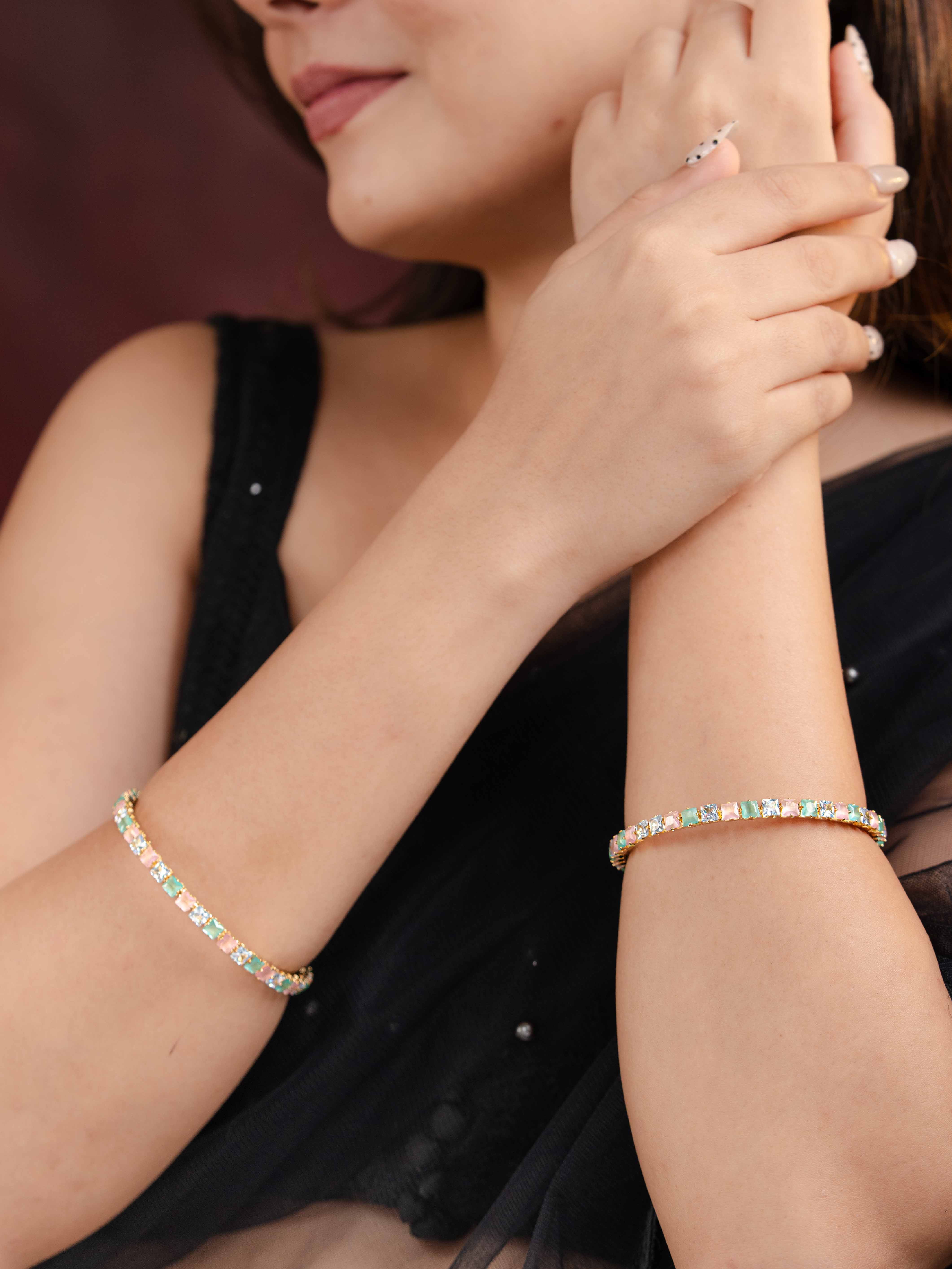 Lustre Diamond Bangle ( Set of 2 )