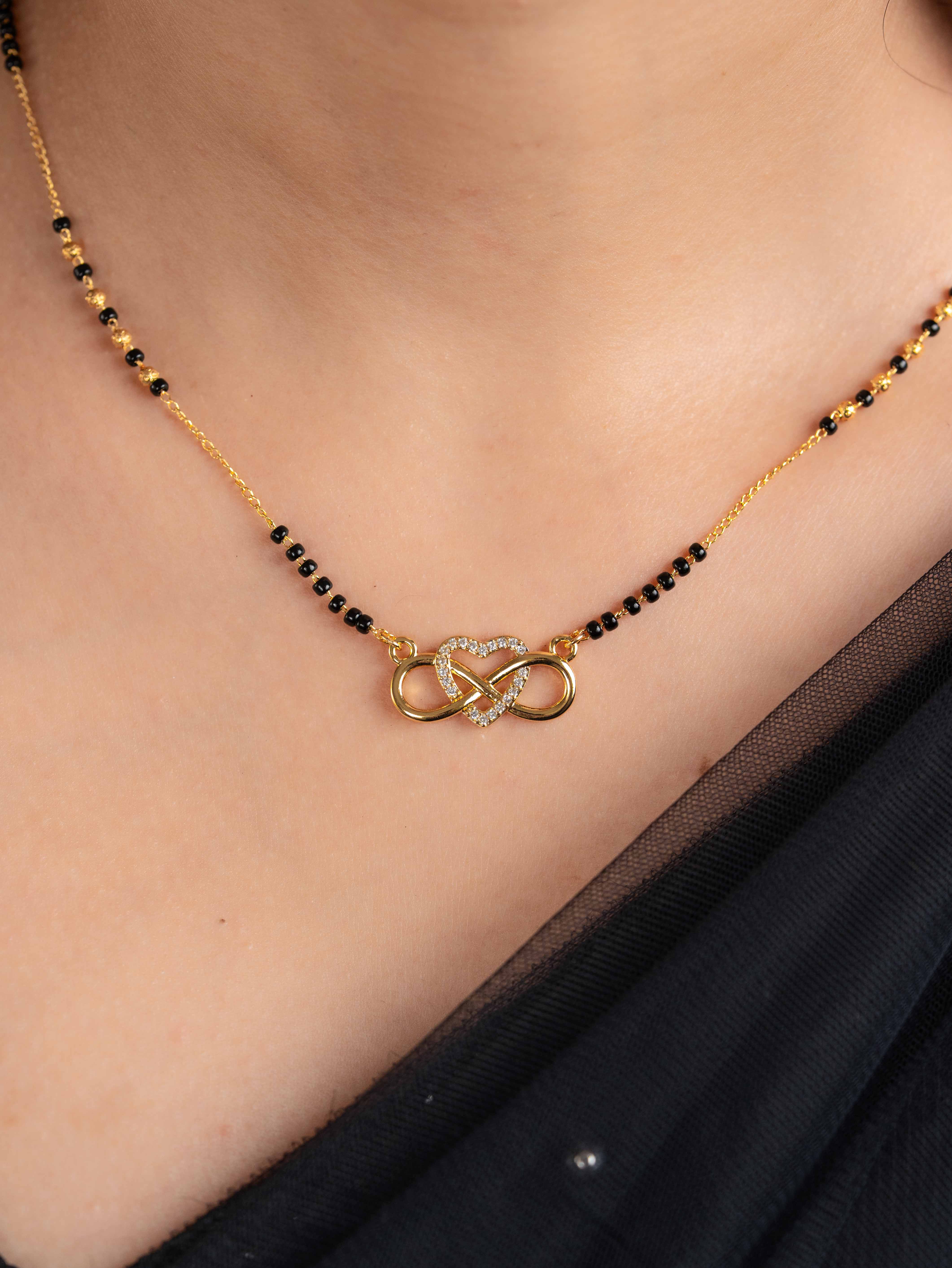 Infinity Mangalsutra with Earrings