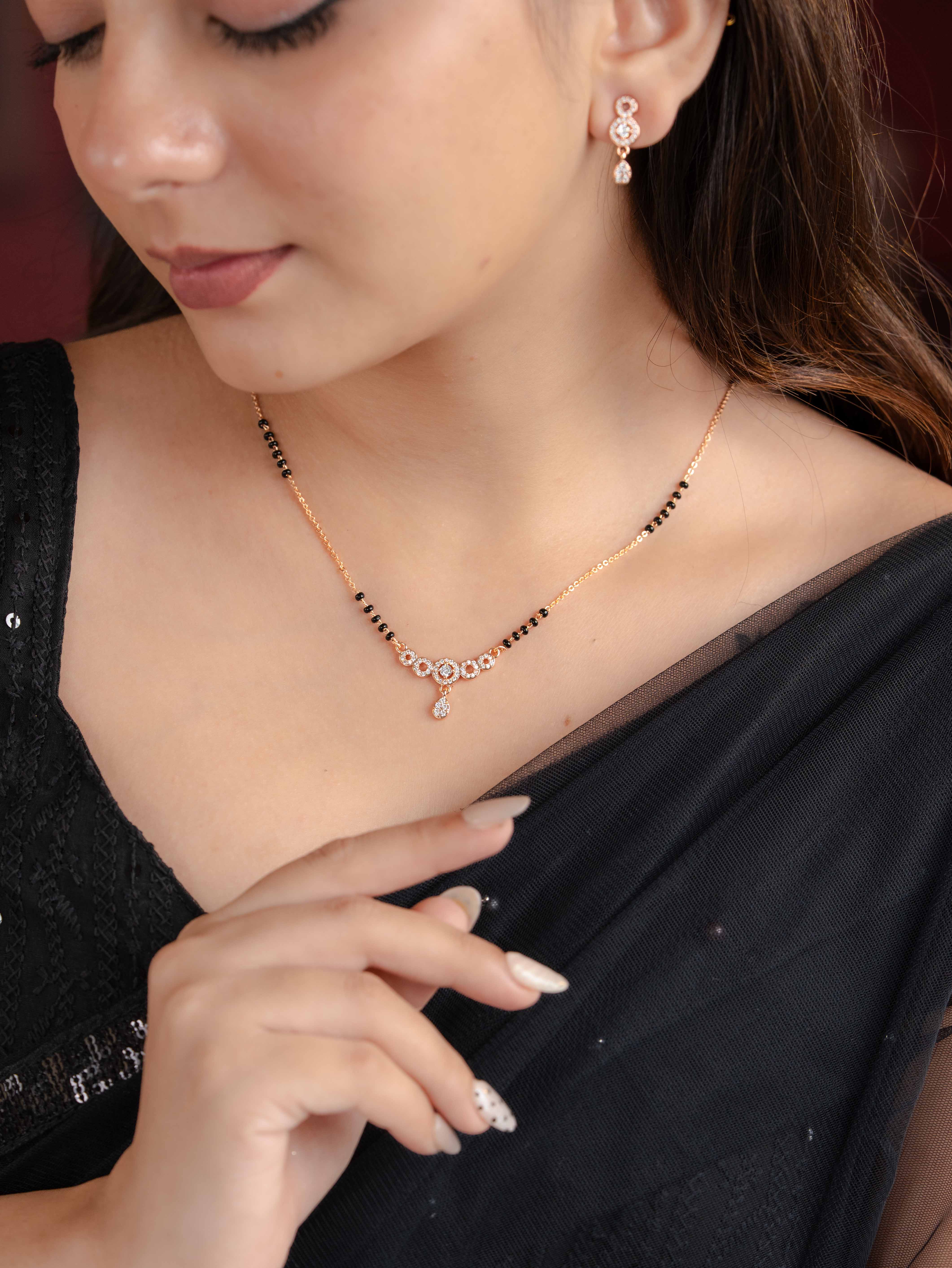 Rihanna Mangalsutra with Earrings