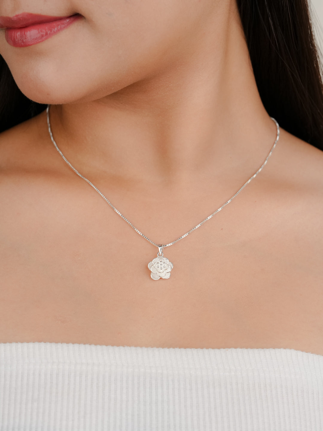 White Lotus Necklace
