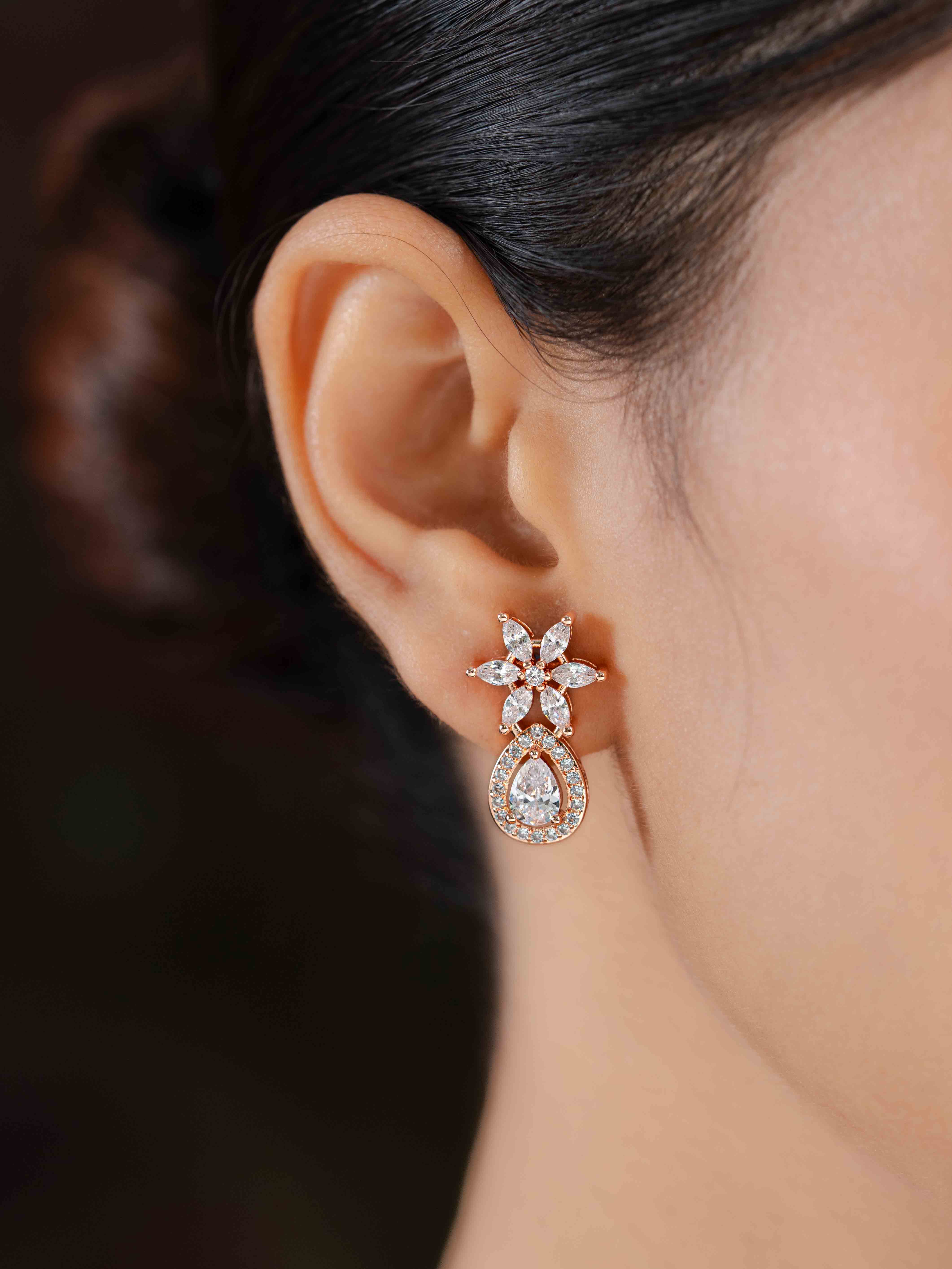 Ahana White Mangalsutra with Earrings