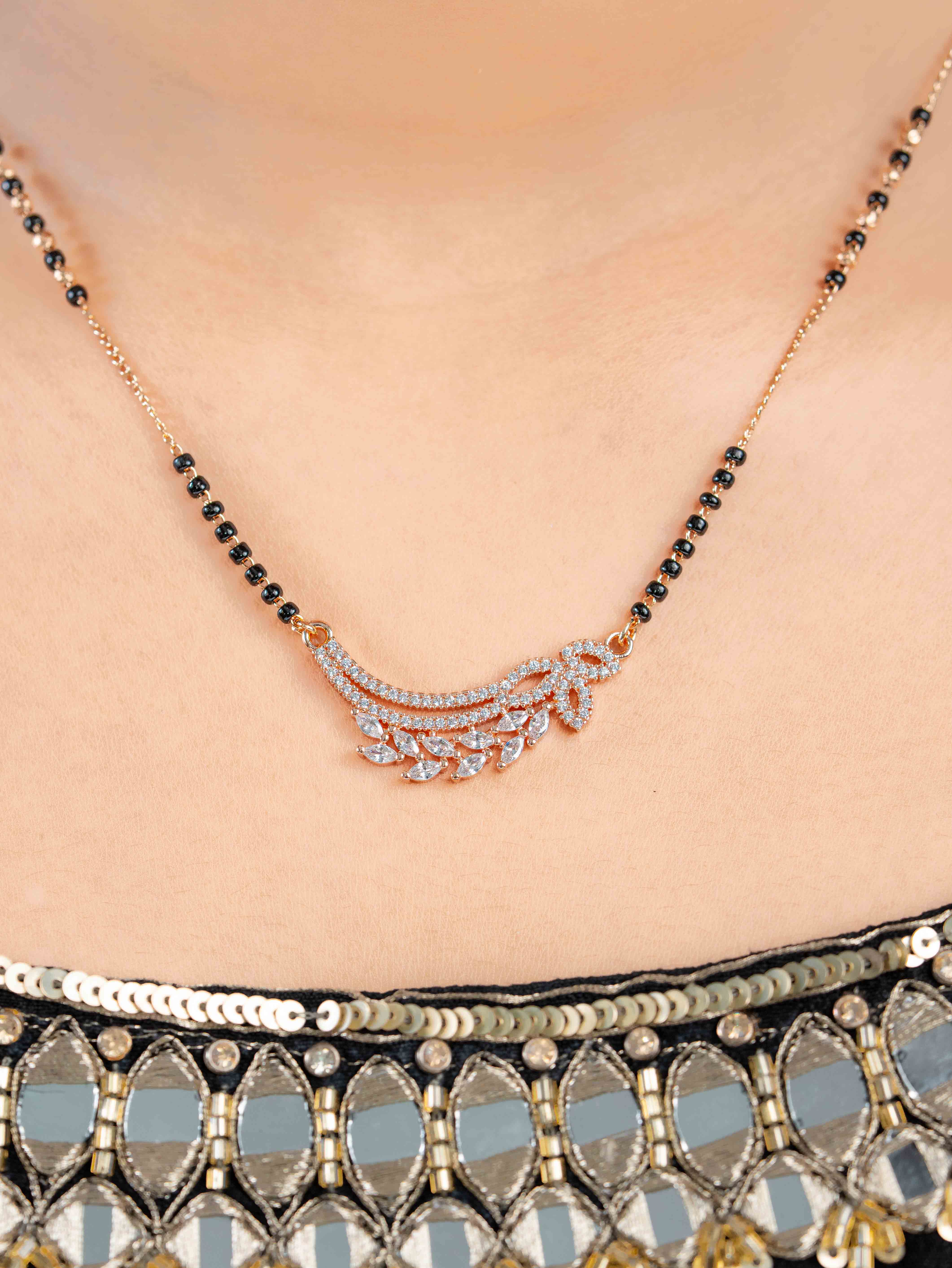 Ritvi Mangalsutra with Earrings