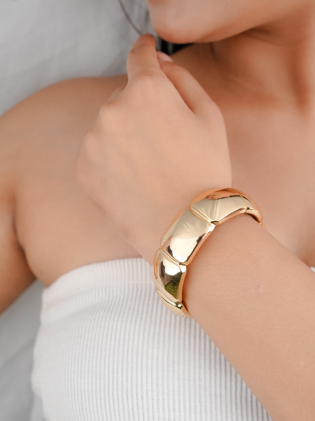 Derby Gold Bracelet.   (18K Gold Plated)