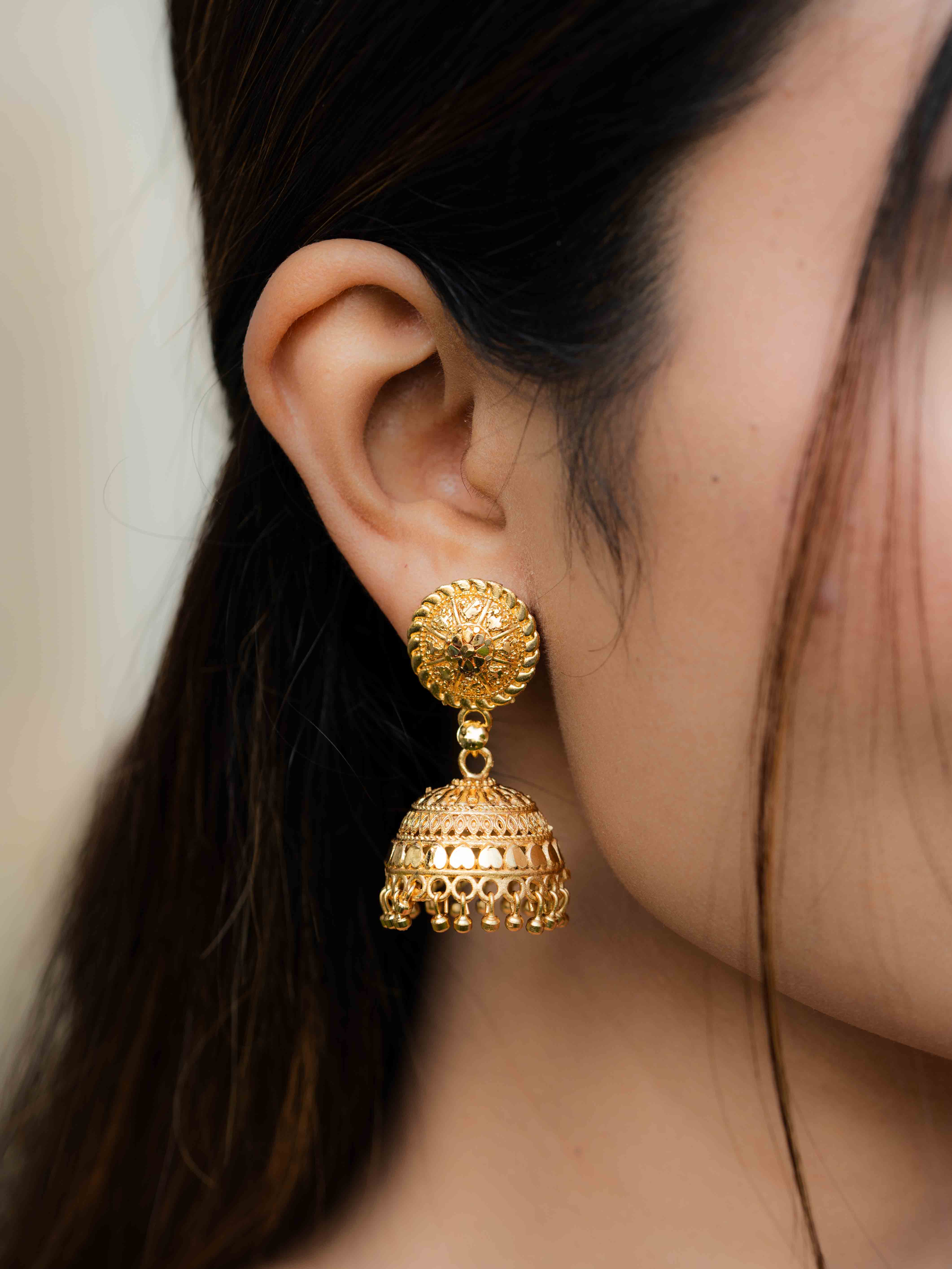 Navisha Gold Jhumkas