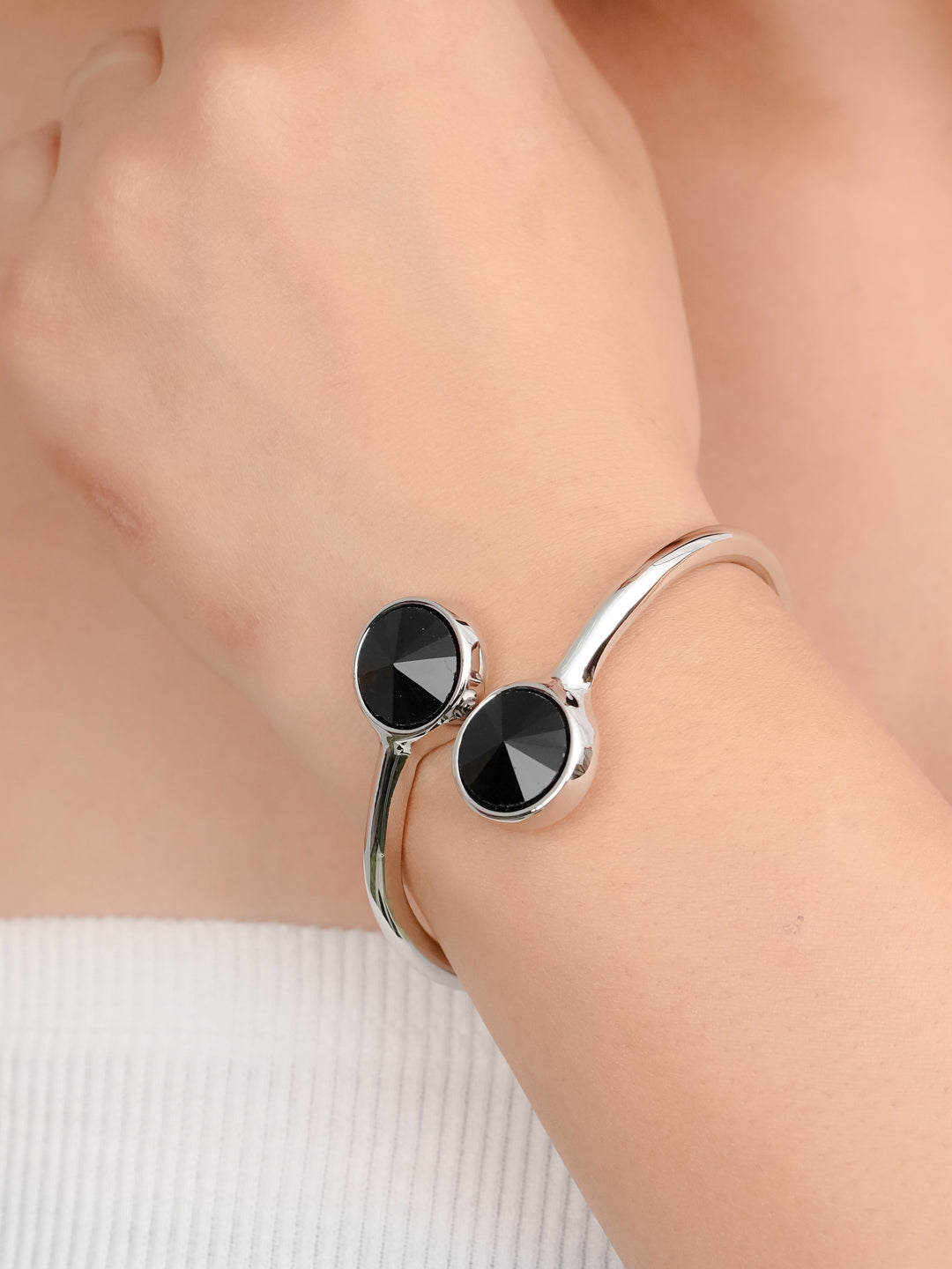 Silvery Delight Cuff Bracelet