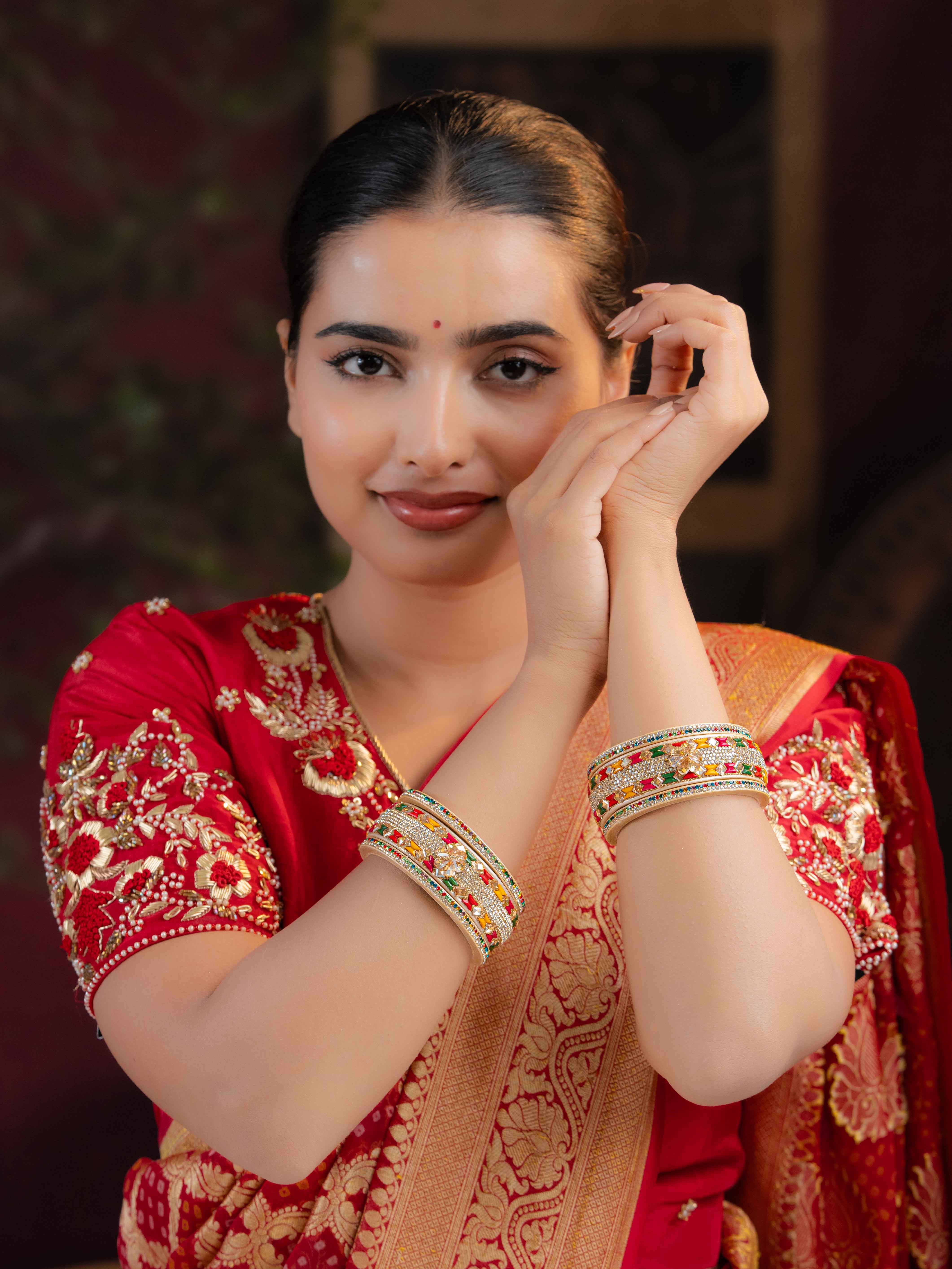 Rangoli Festive Bangles ( Set Of 6)