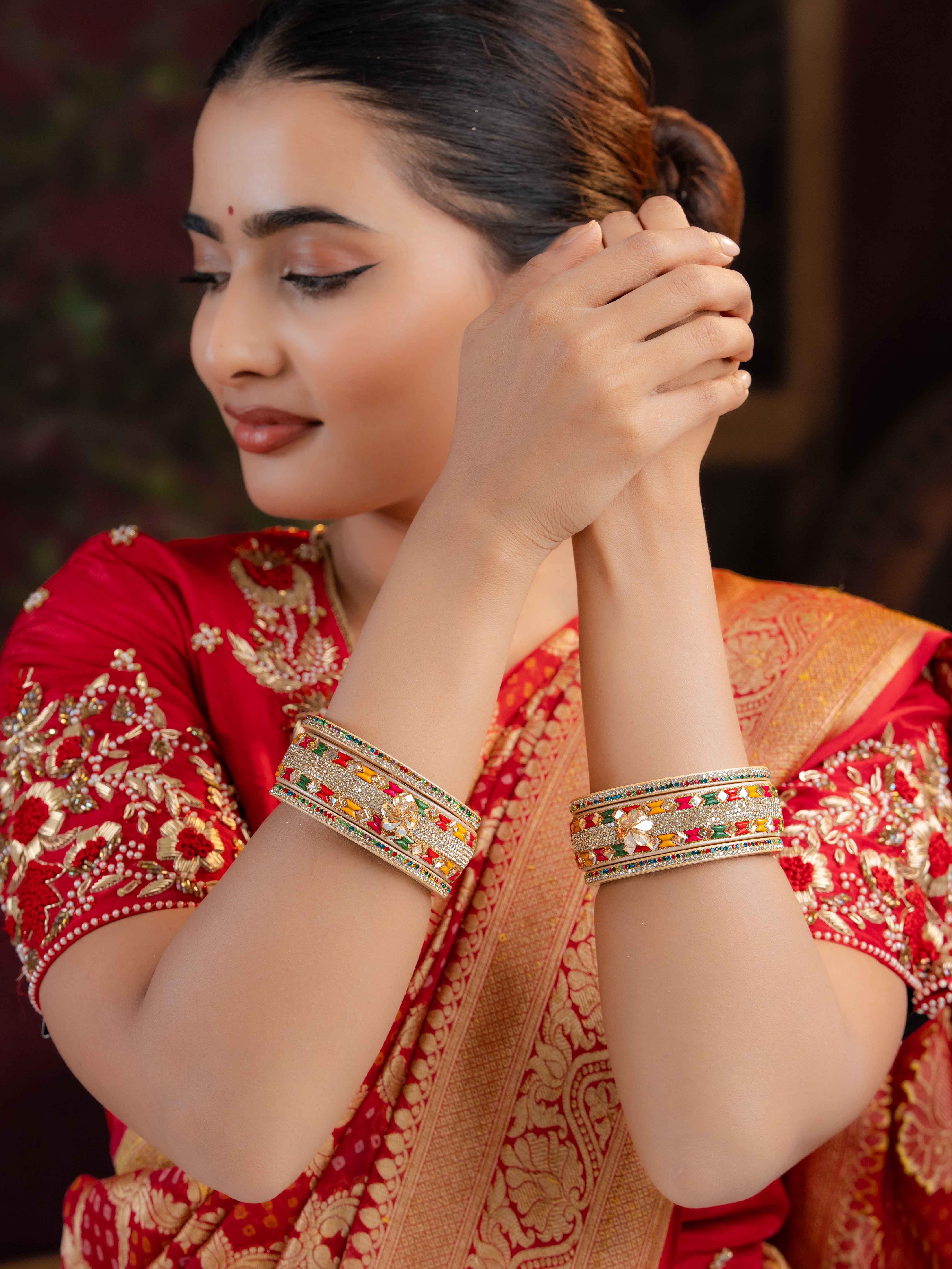 Rangoli Festive Bangles ( Set Of 6)