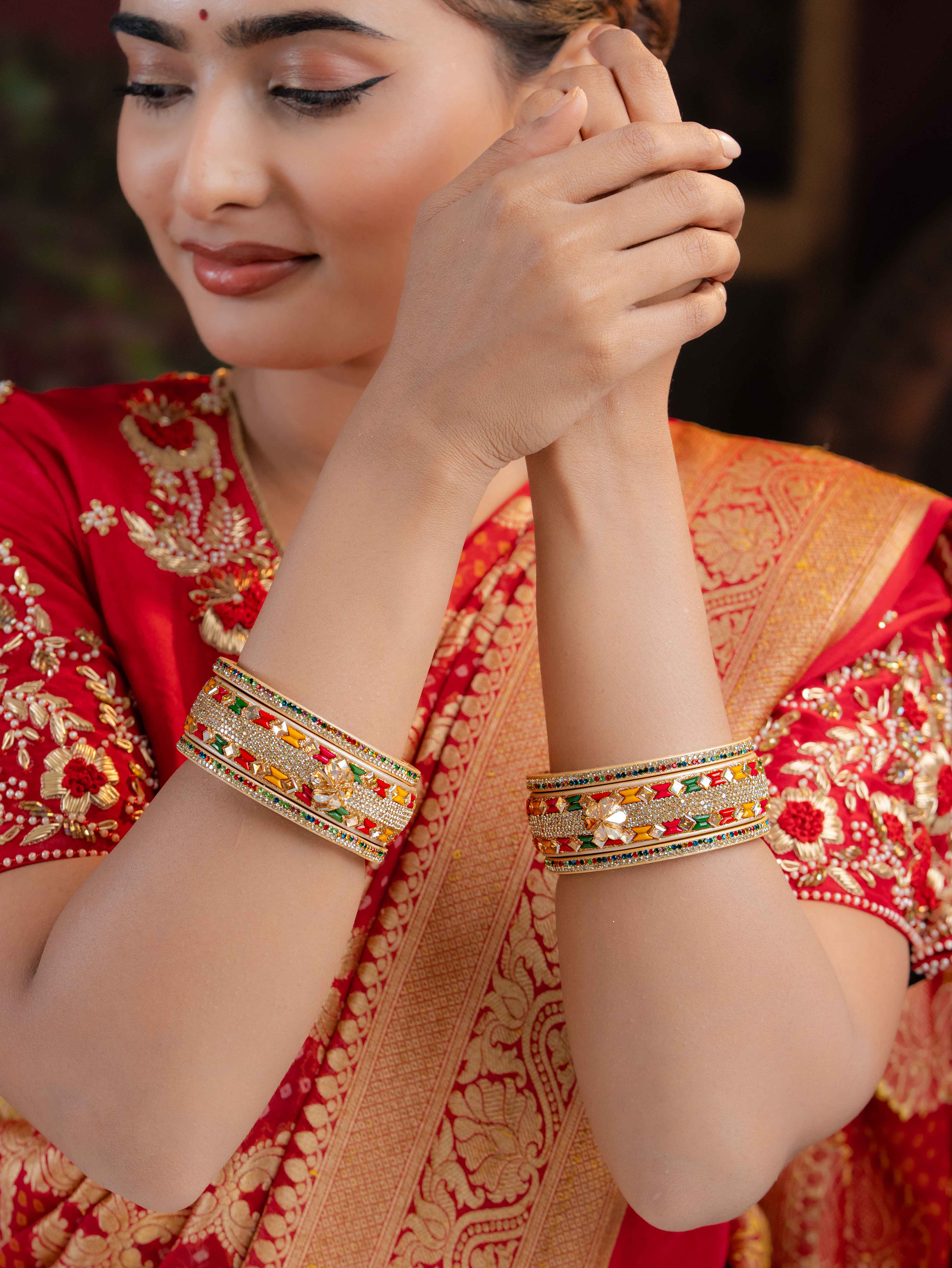 Rangoli Festive Bangles ( Set Of 6)
