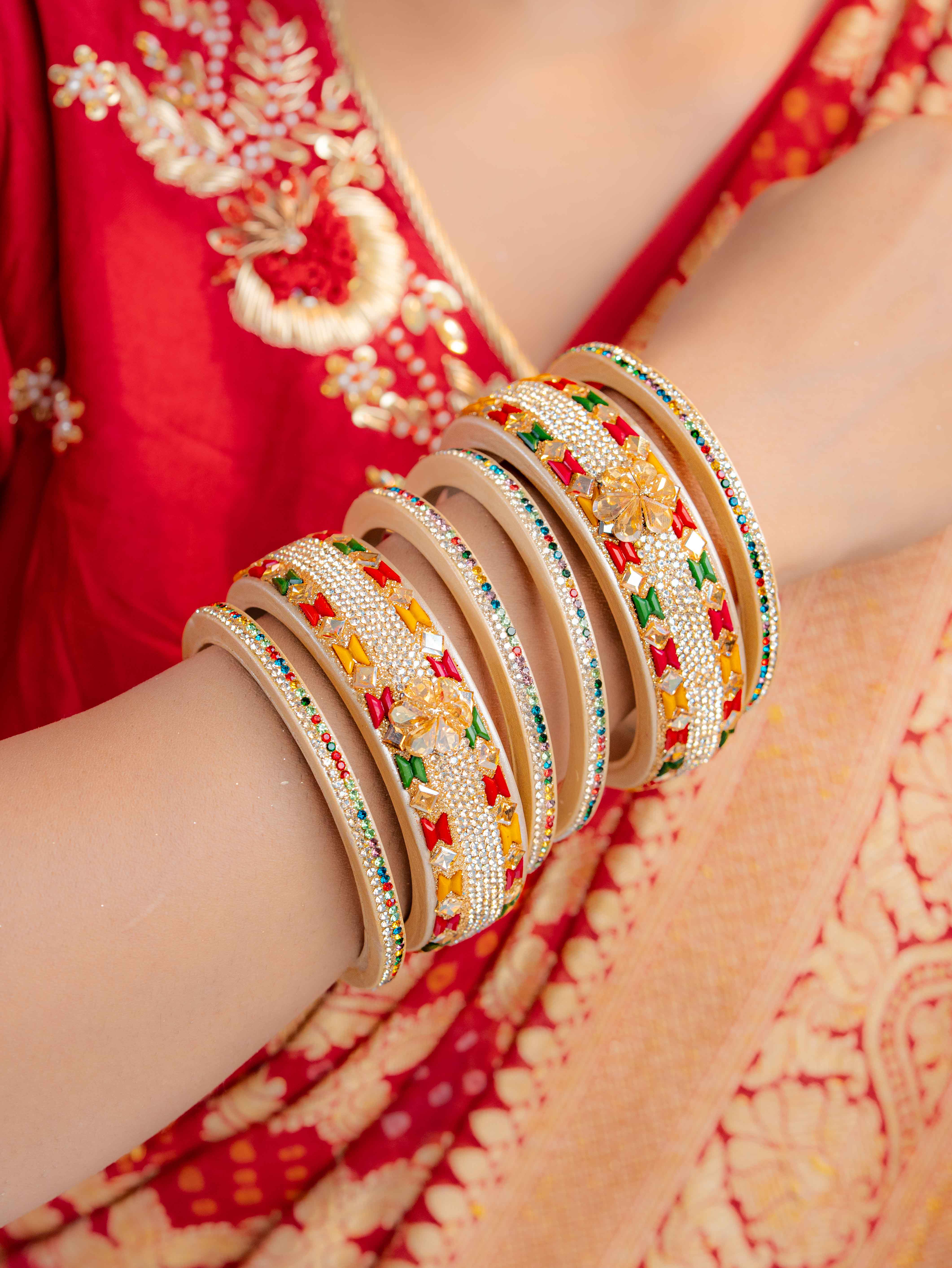 Rangoli Festive Bangles ( Set Of 6)