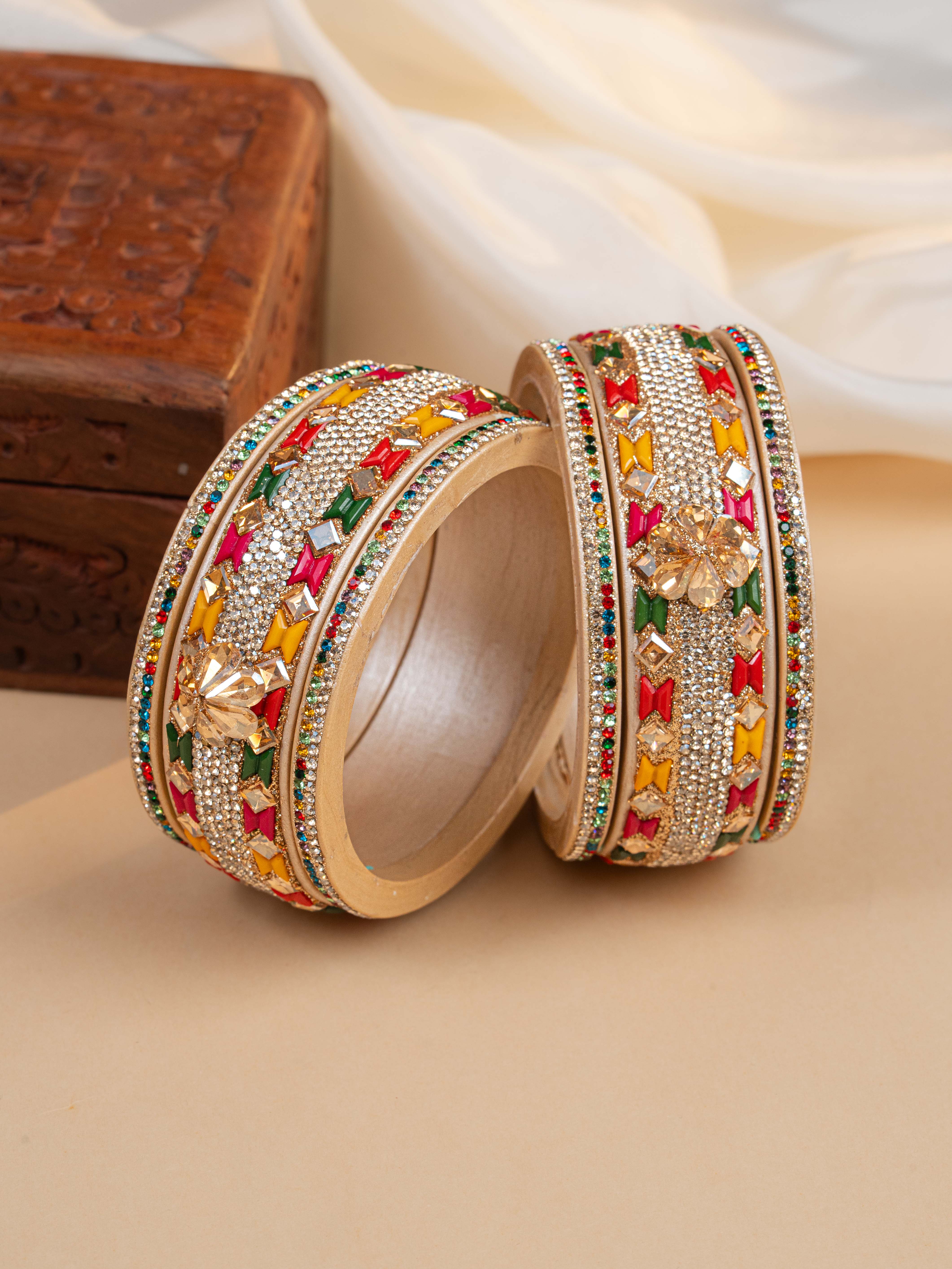 Rangoli Festive Bangles ( Set Of 6)
