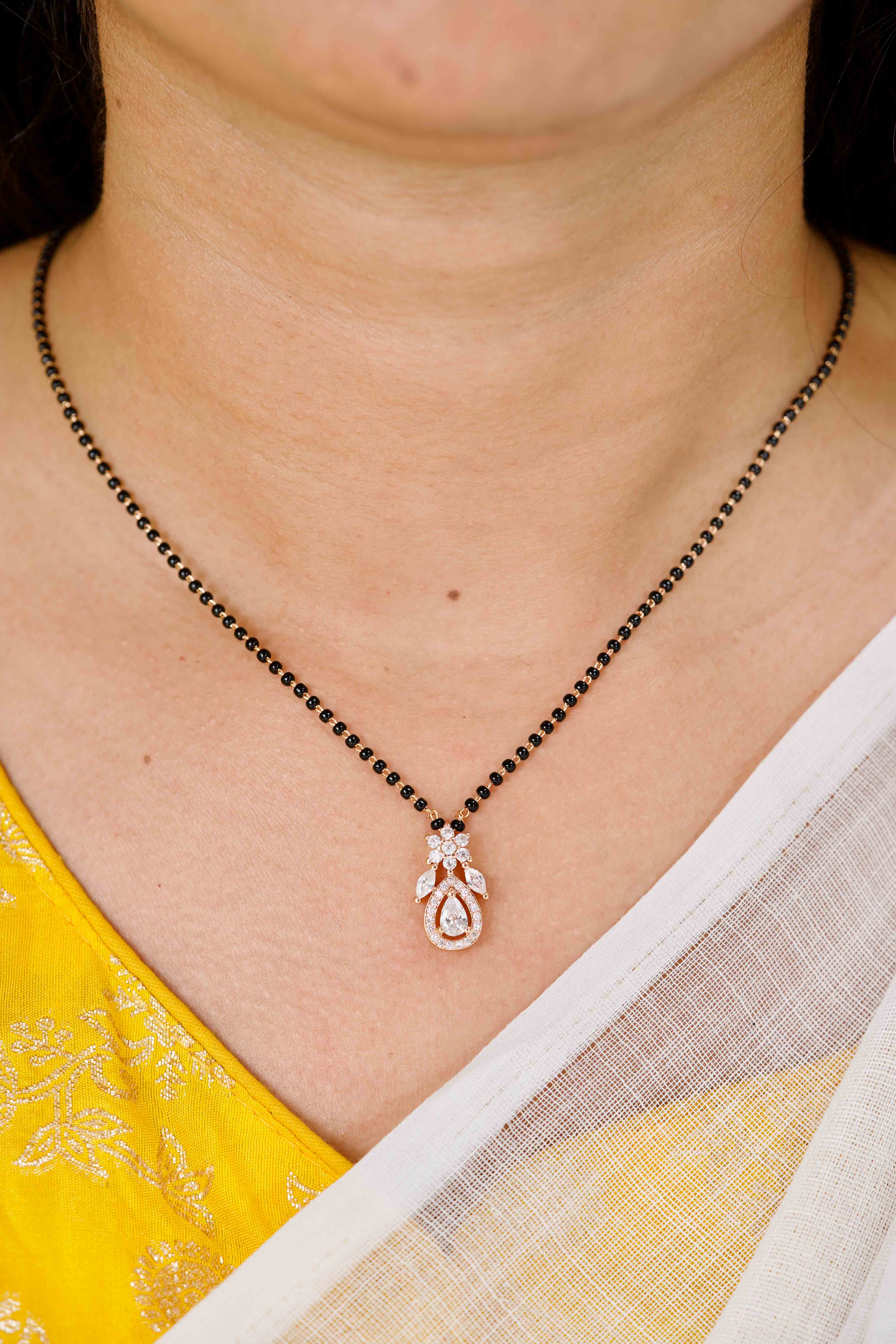 Aanya Full Black Beads Mangalsutra