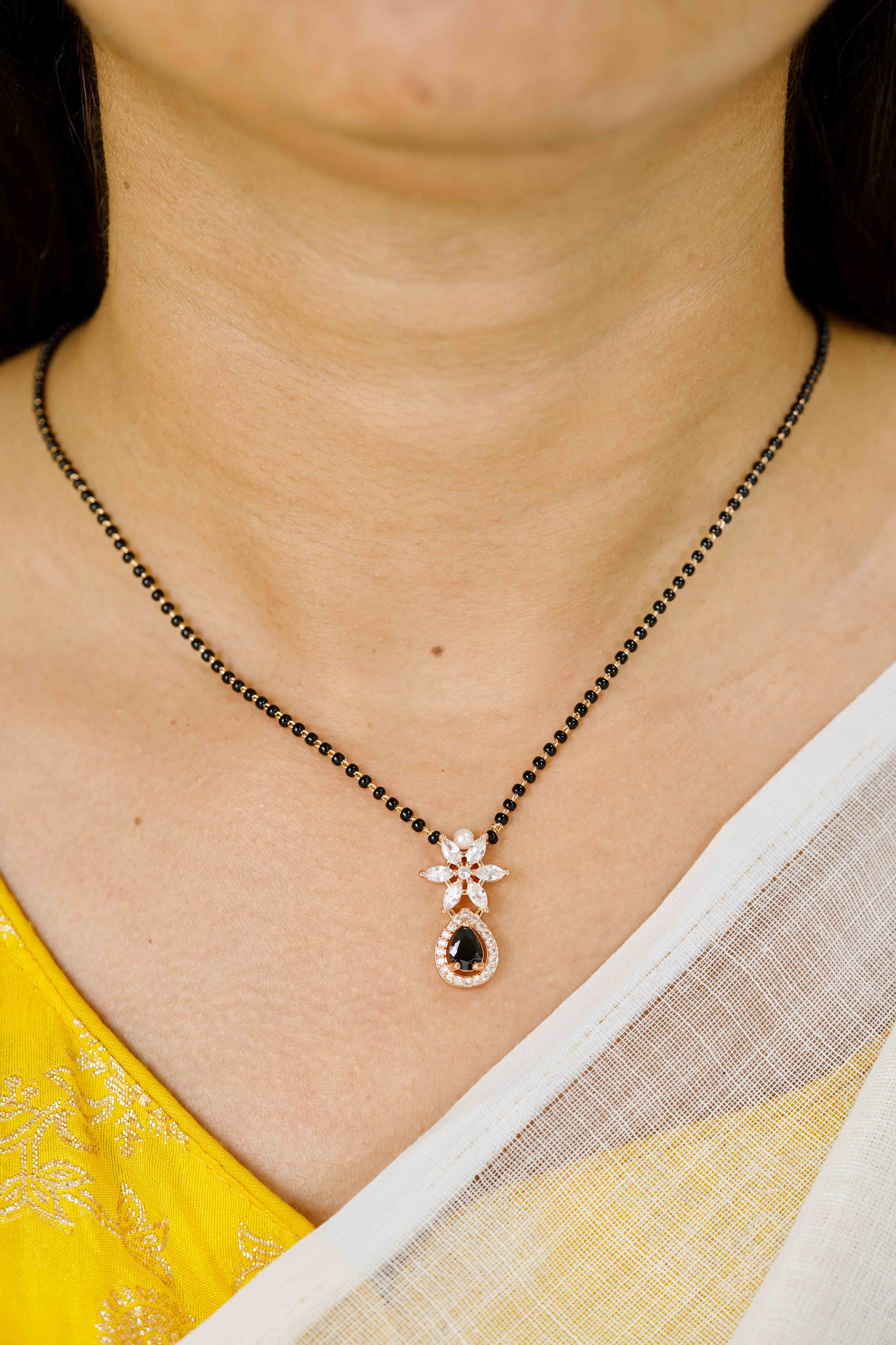 Ahana Full Black Beads Mangalsutra