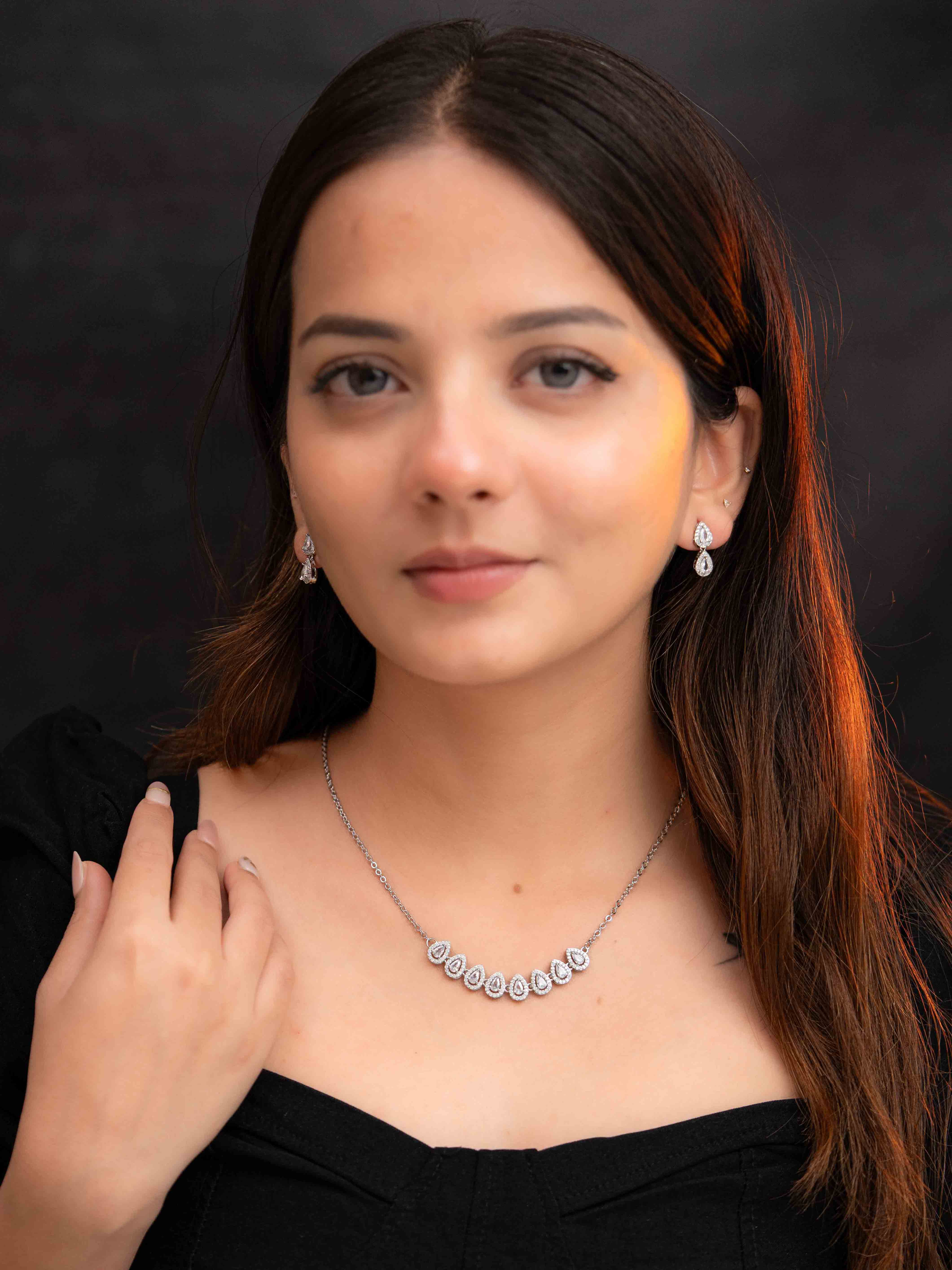 Ziya Silver Necklace Set