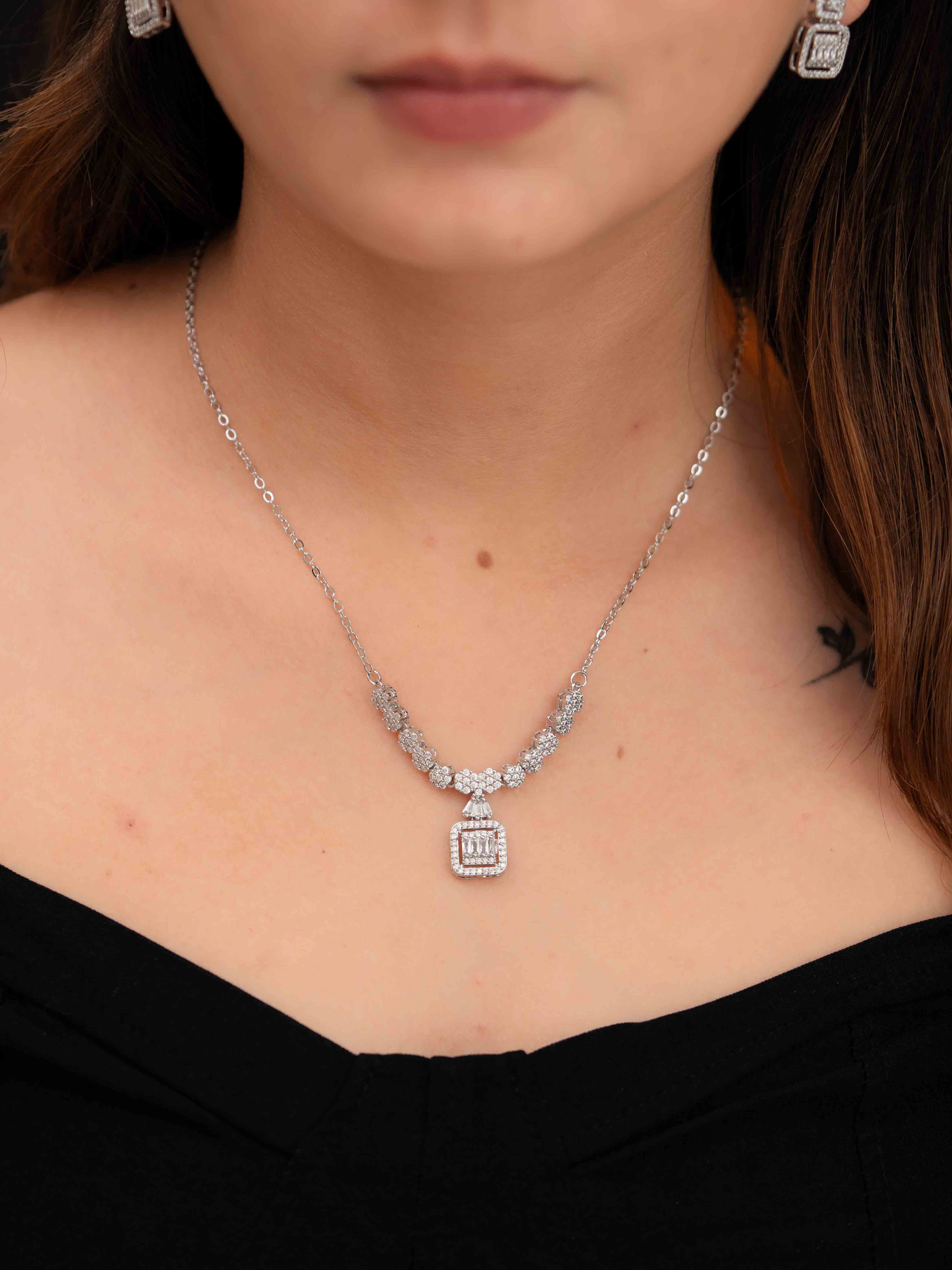 Urvi Silver Necklace Set