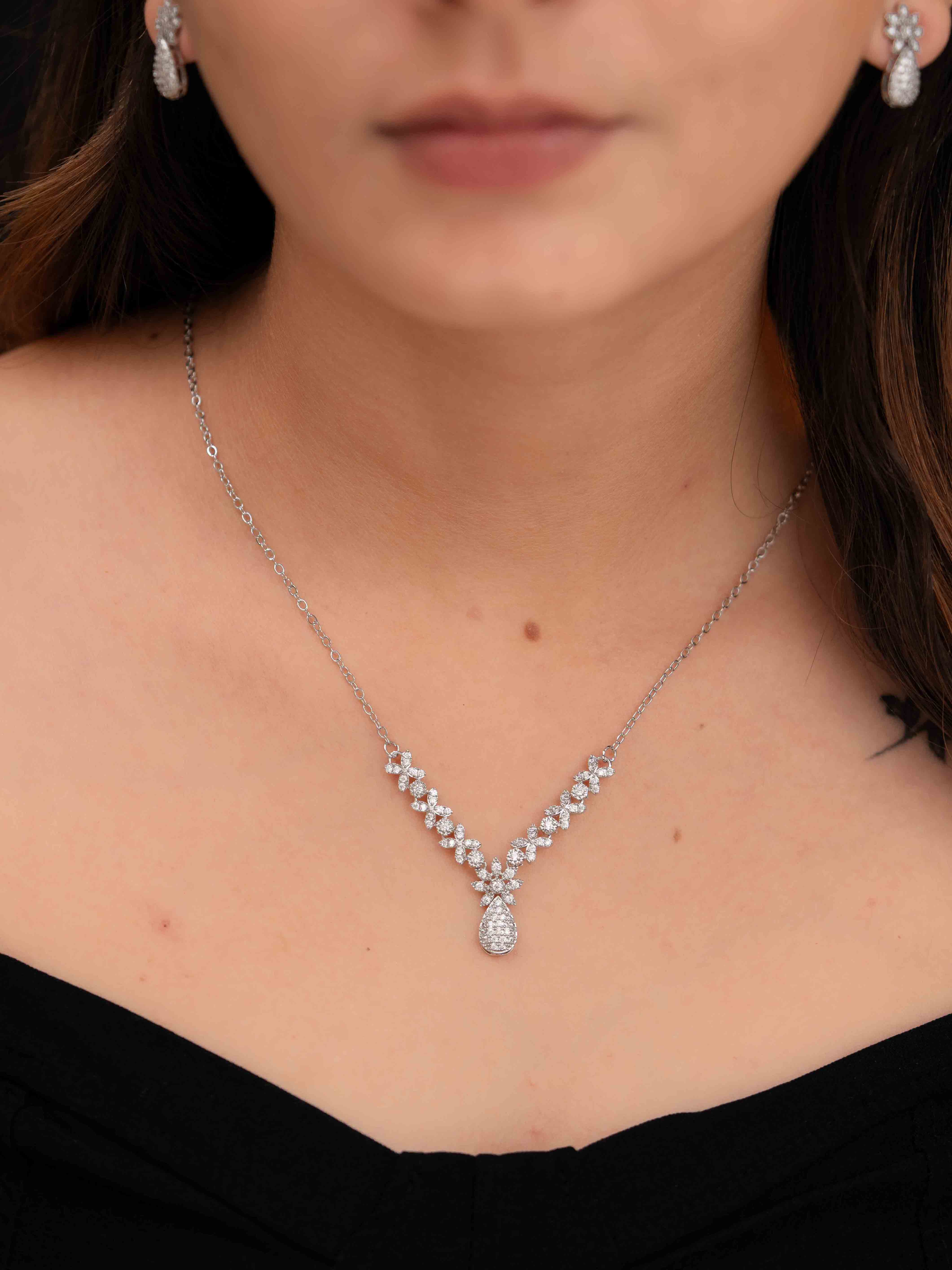 Prakruti  Silver Necklace Set