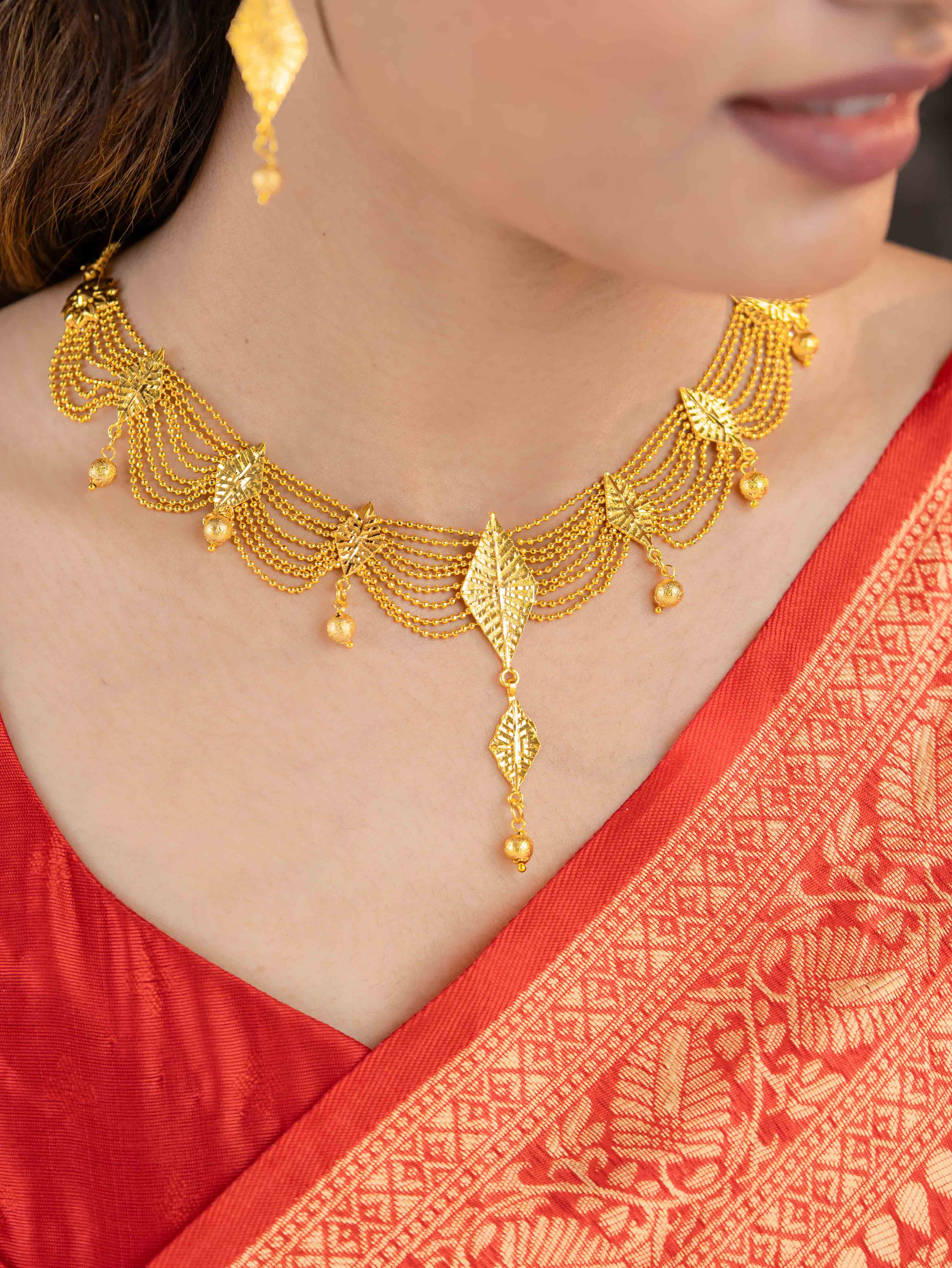 Aishwarya gold necklace set