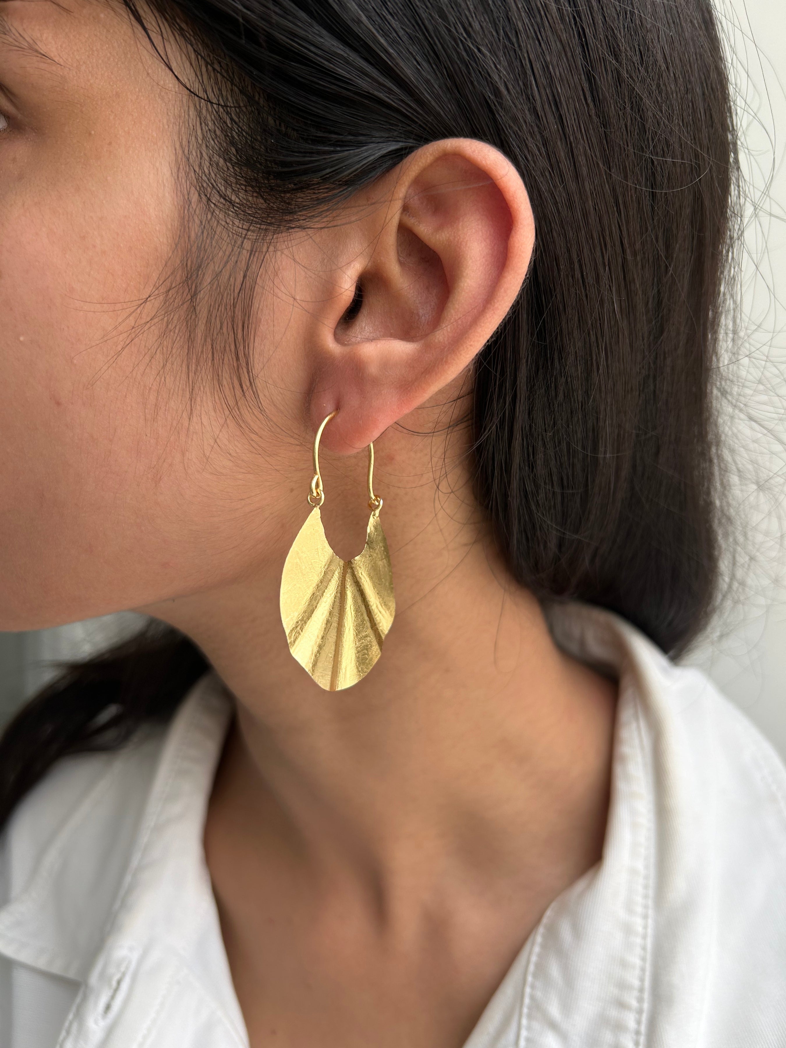 Lunar Gold Plated Earrings