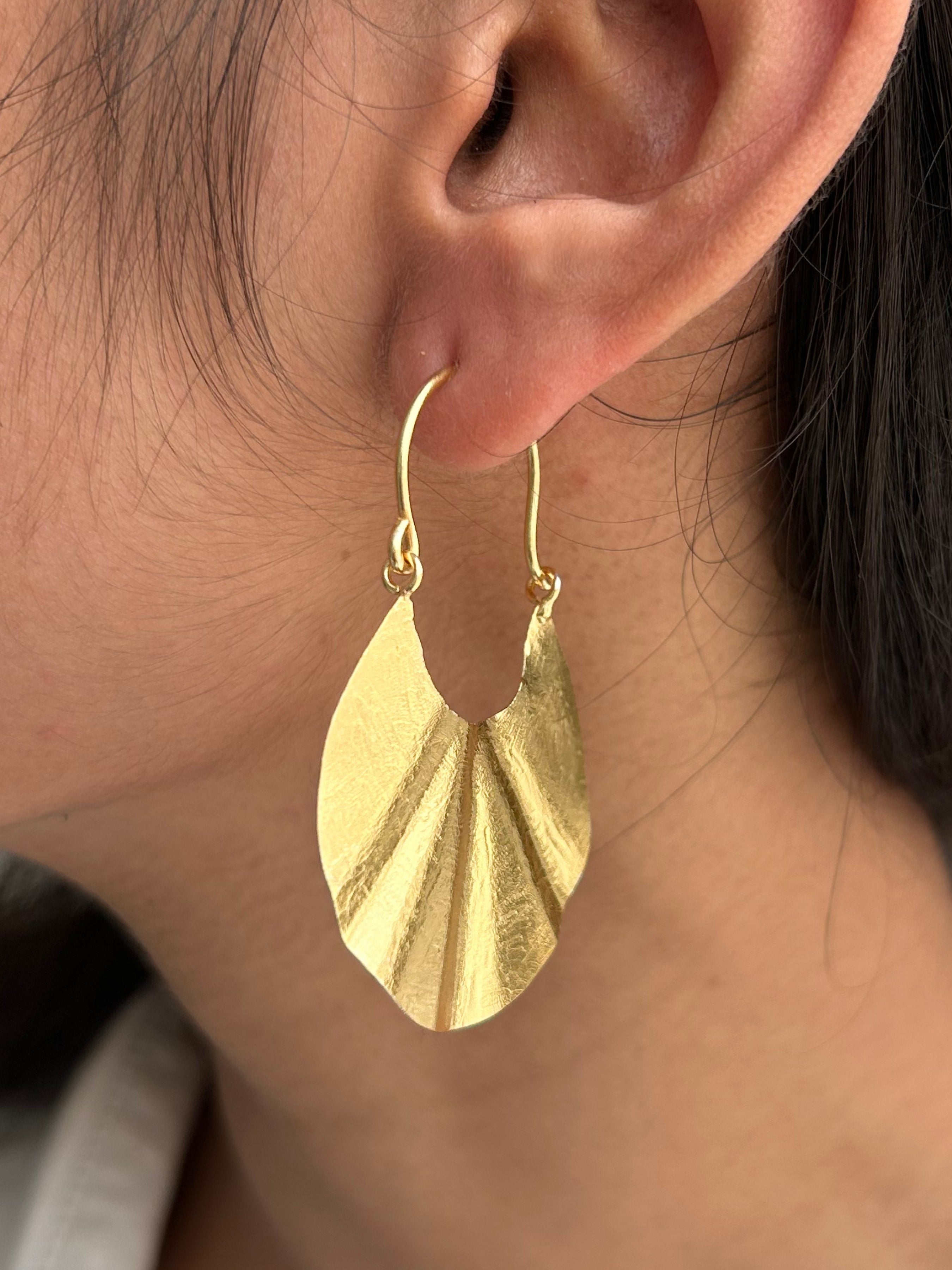 Lunar Gold Plated Earrings