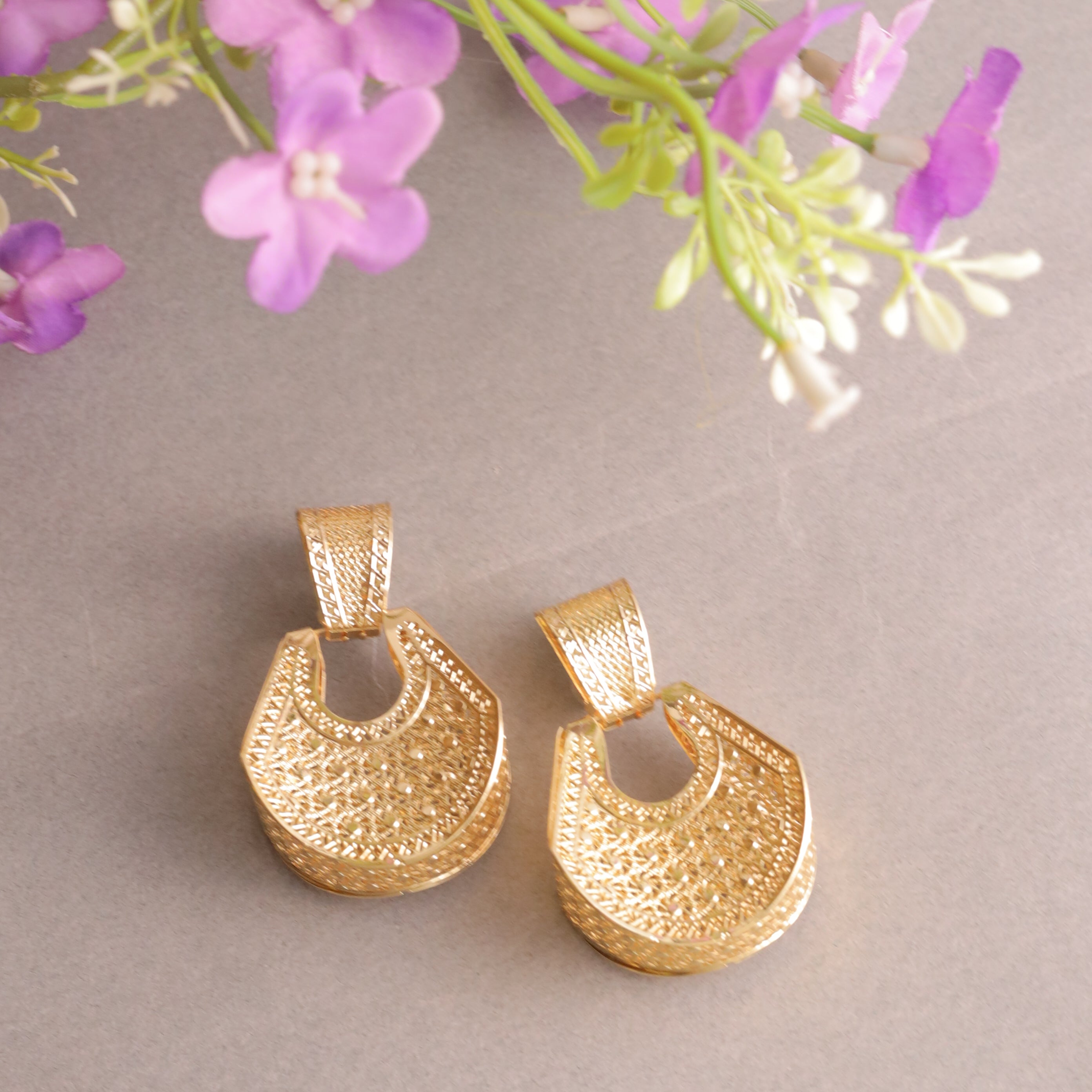 Majesty Gold Plated Earrings