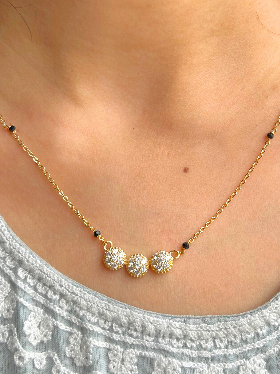 Anushka Mangalsutra.(18K Gold Plated)