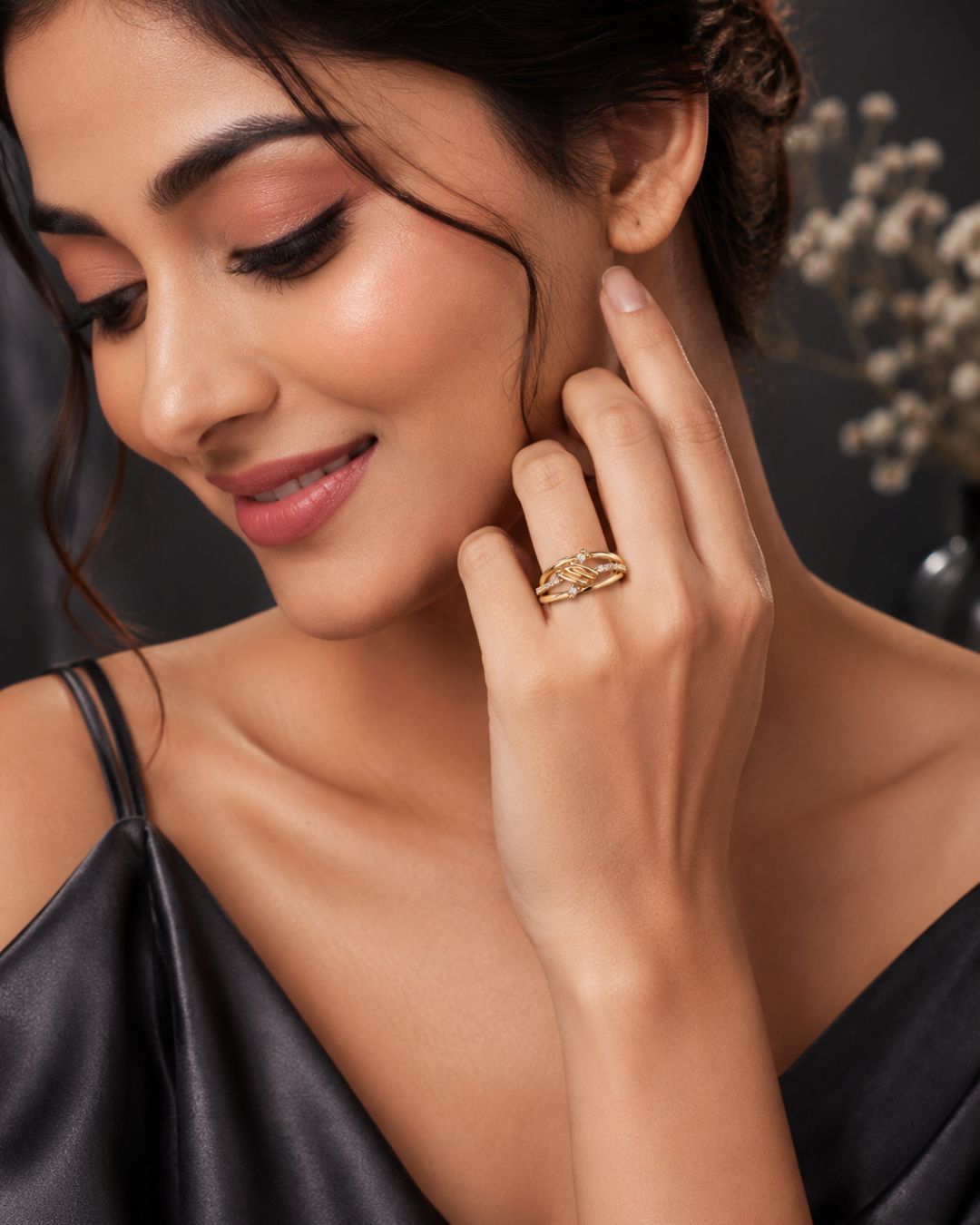 Rose Glow Adjustable Ring
