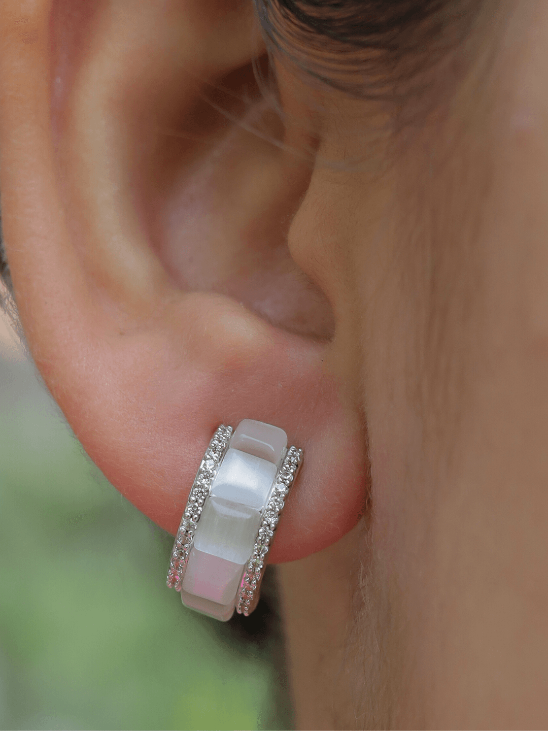 Carolina Pearl Diamond Earrings - Zeraki Jewels 