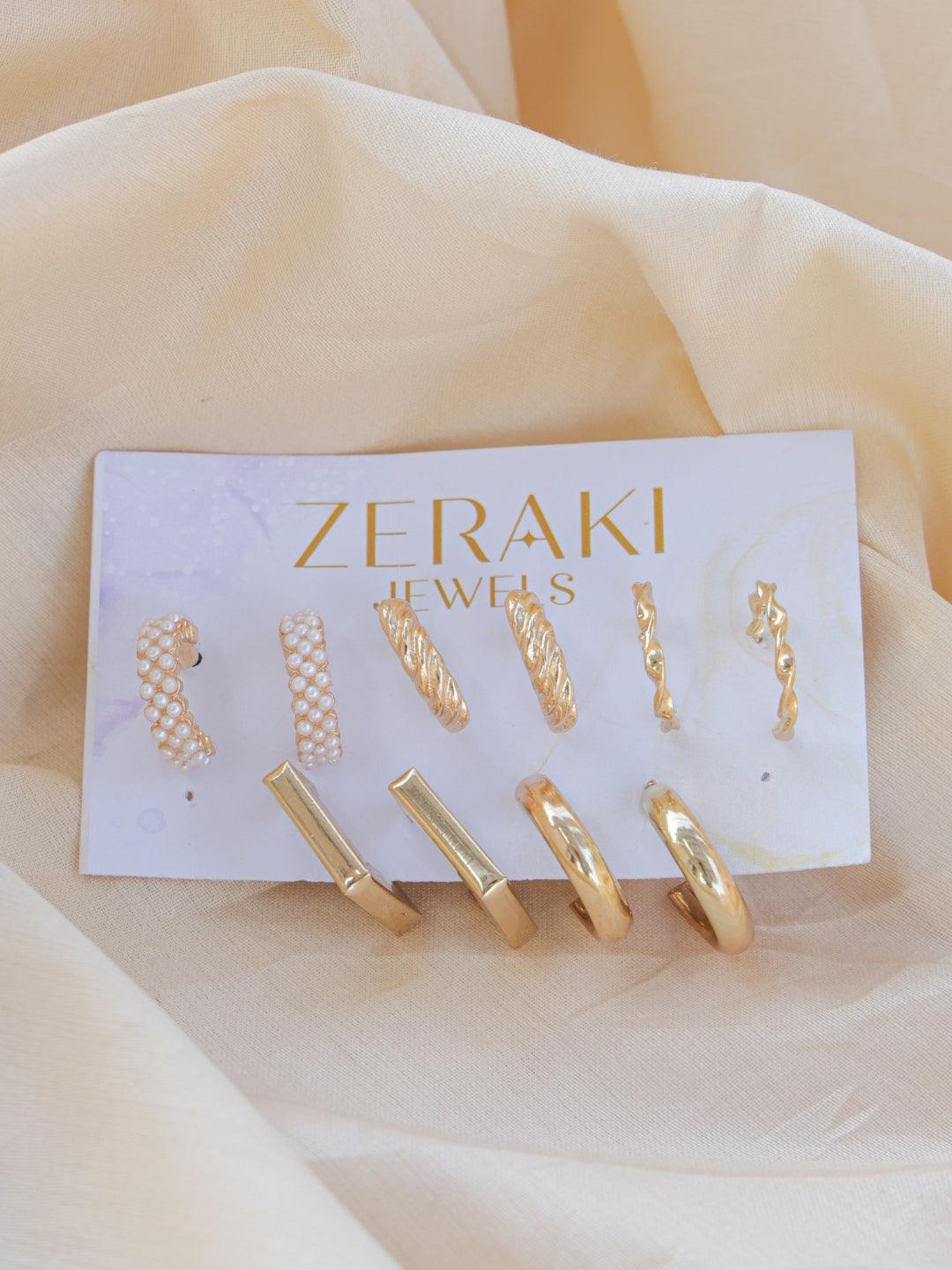 Versatile Set of Five Earrings Combo